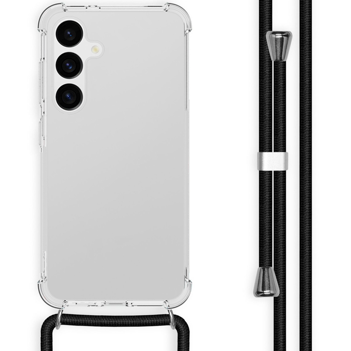 imoshion Coque arrière Transparente avec cordon Samsung Galaxy S24 Plus - Noir