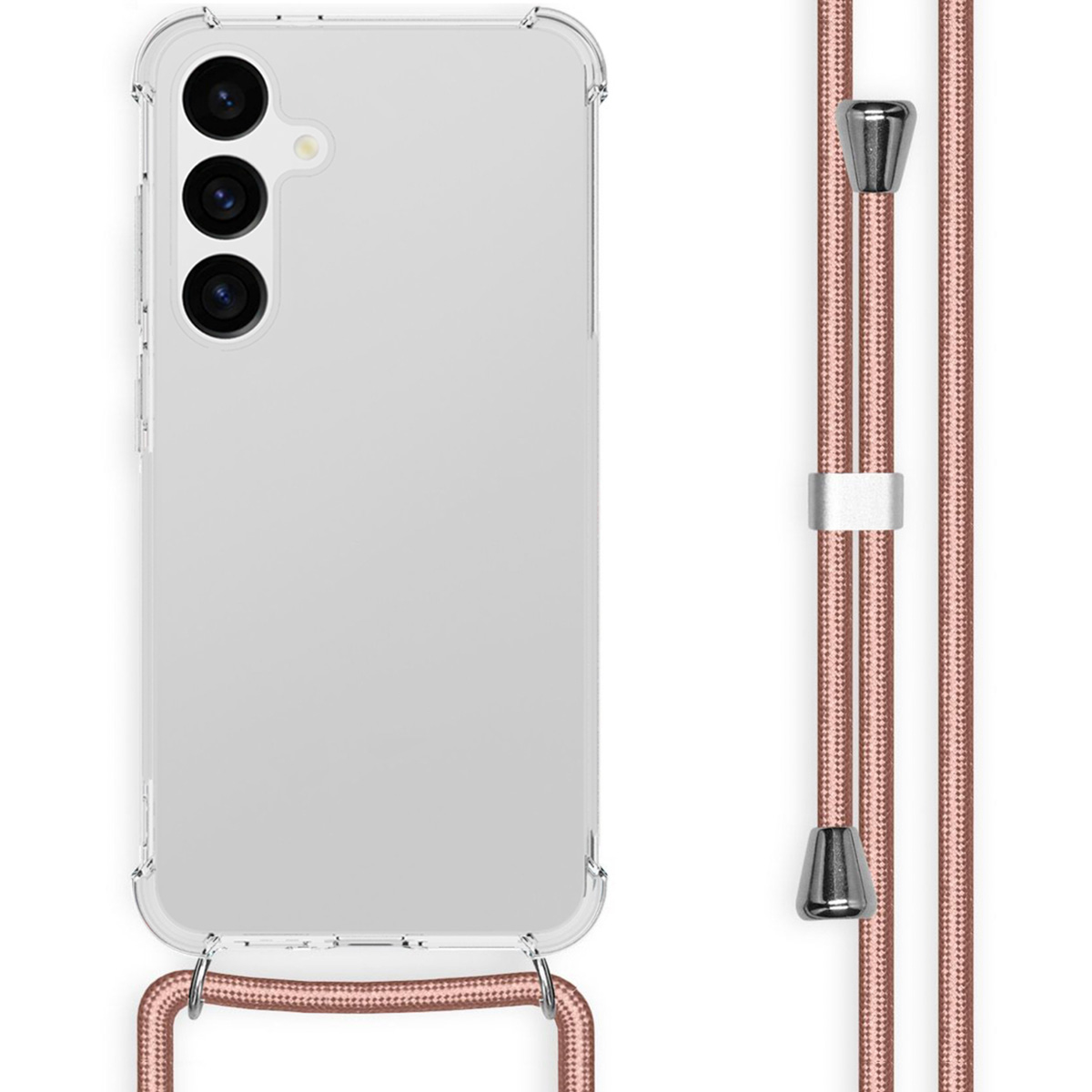 imoshion Coque arrière Transparente avec cordon Samsung Galaxy S24 Plus - Rose Doré
