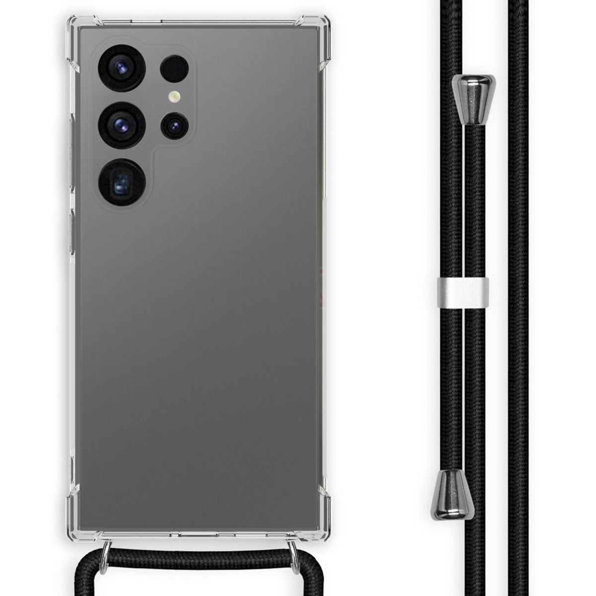 imoshion Coque arrière Transparente avec cordon Samsung Galaxy S24 Ultra - Noir