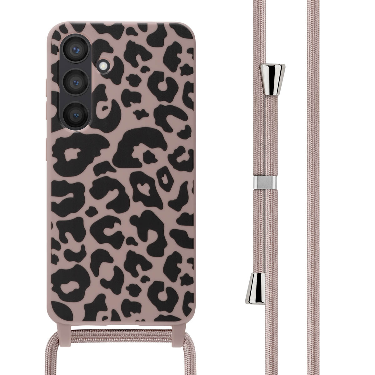 imoshion Siliconen design hoesje met koord voor de Samsung Galaxy S24 - Animal Pink