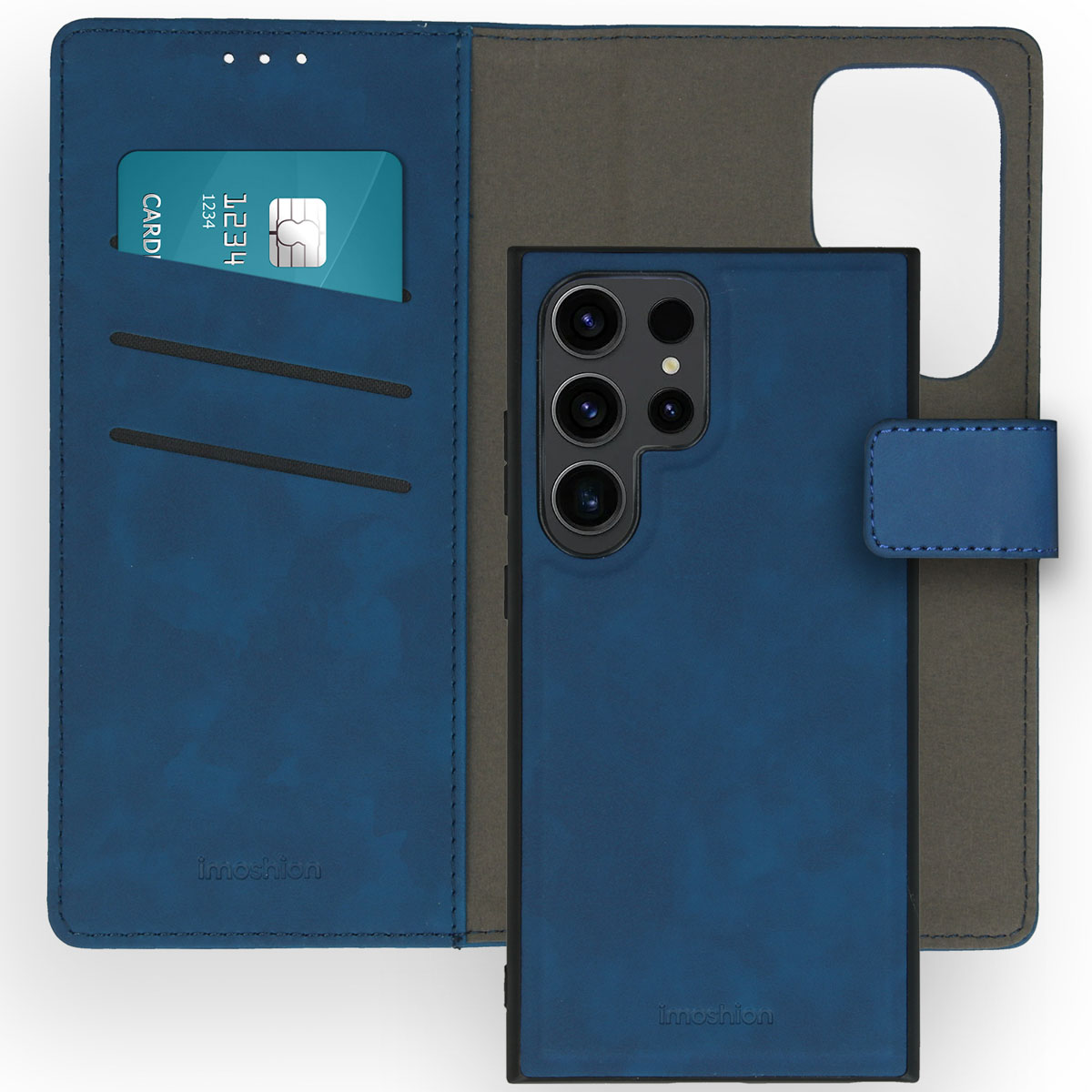 imoshion Etui de télephone luxe 2-en-1 amovible Samsung Galaxy S24 Ultra - Bleu