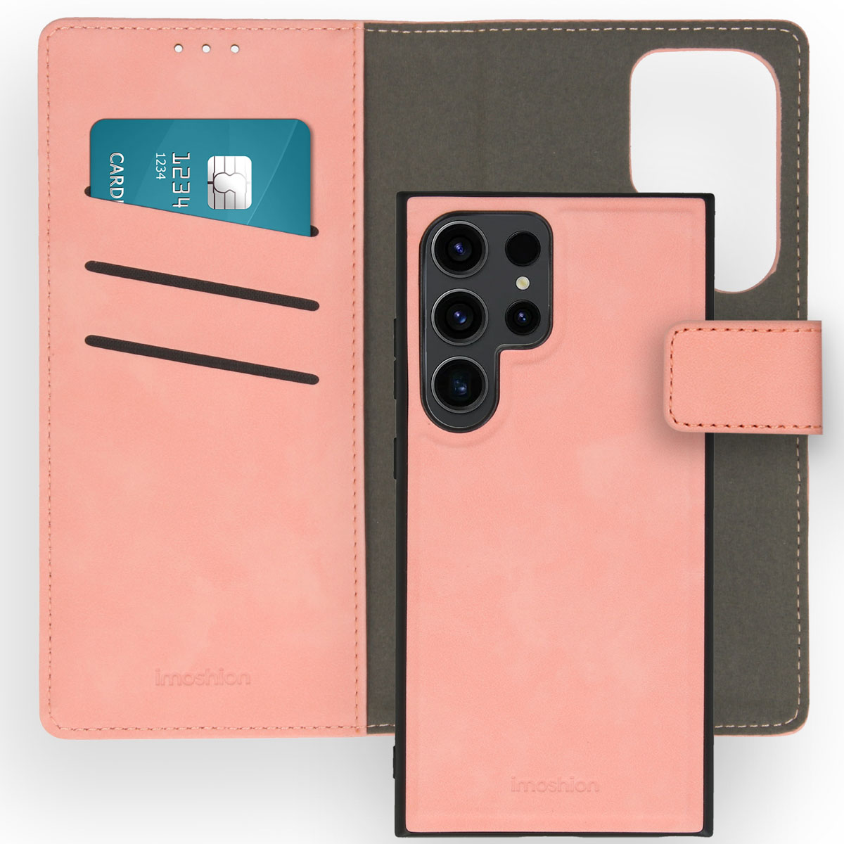 imoshion Etui de télephone luxe 2-en-1 amovible Samsung Galaxy S24 Ultra - Rose
