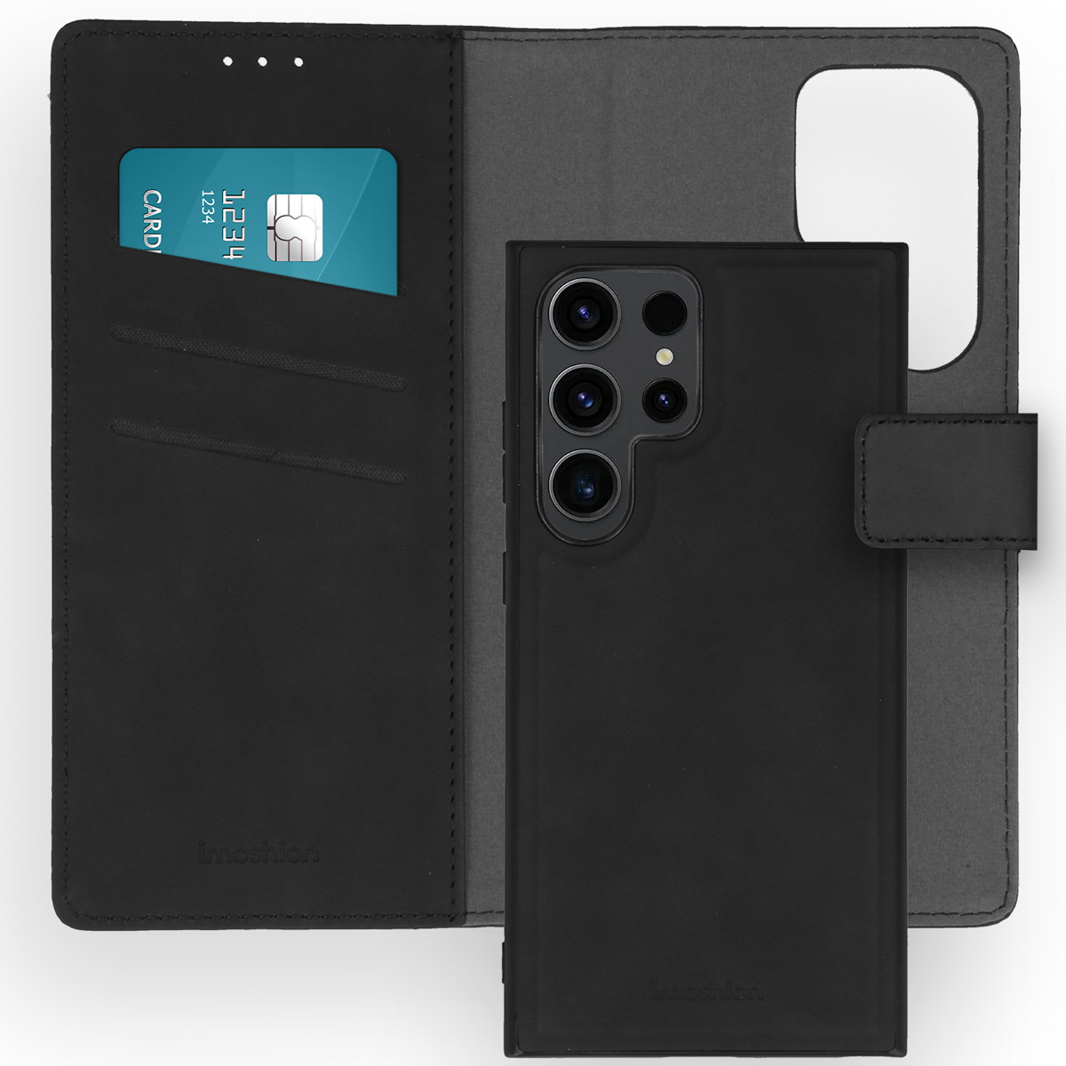 imoshion Uitneembare 2-in-1 Luxe Bookcase voor de Samsung Galaxy S24 Ultra - Zwart