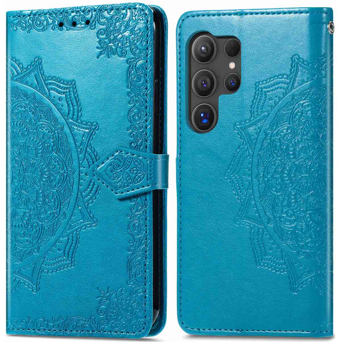 imoshion Mandala Bookcase voor de Samsung Galaxy S24 Ultra - Turquoise