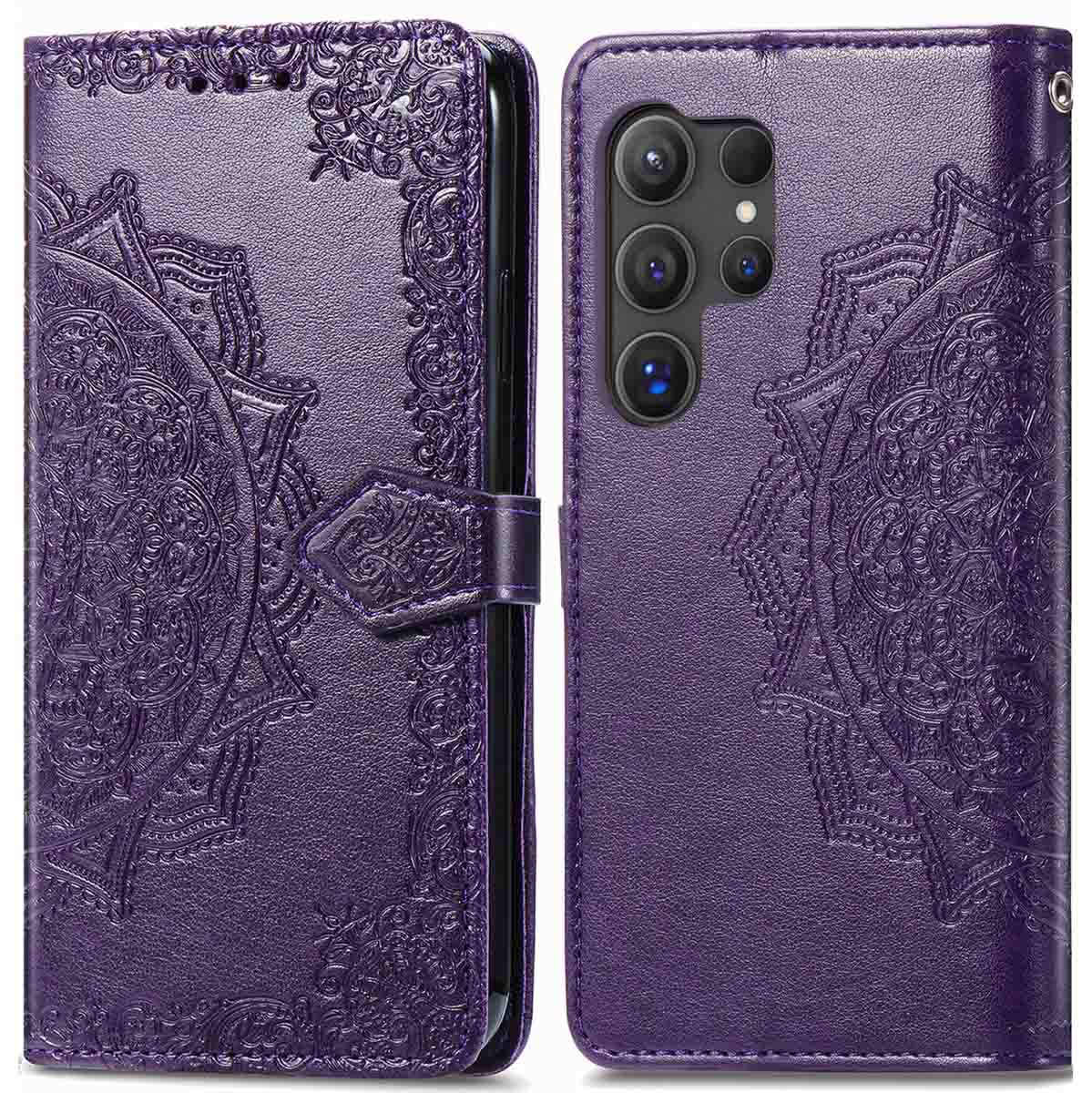 imoshion Mandala Bookcase voor de Samsung Galaxy S24 Ultra - Paars
