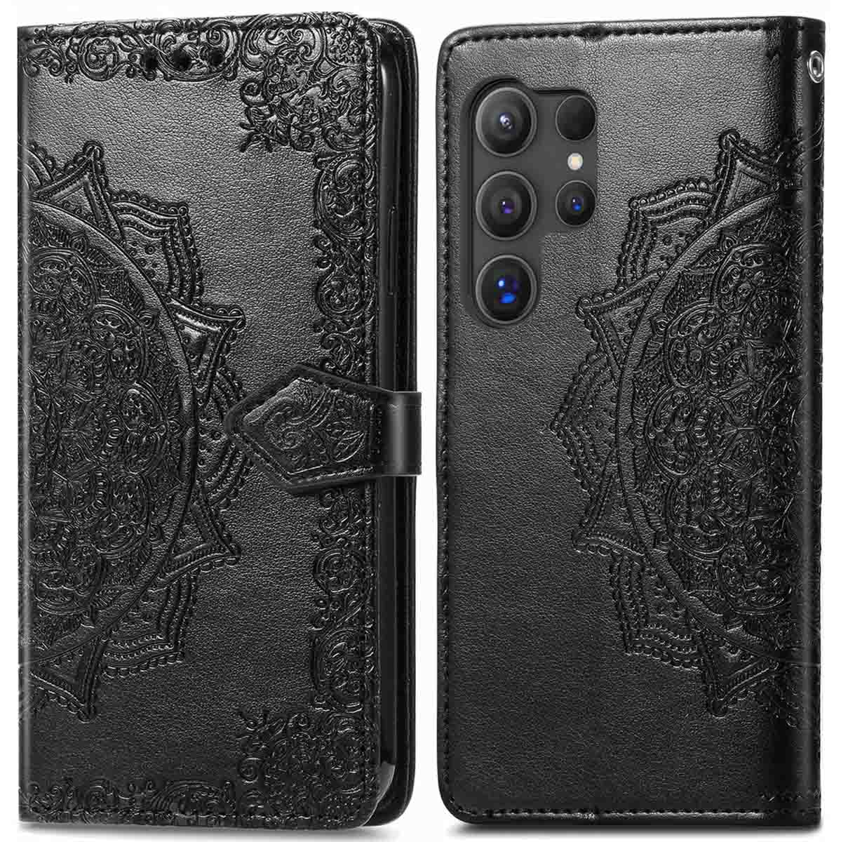 imoshion Mandala Bookcase voor de Samsung Galaxy S24 Ultra - Zwart