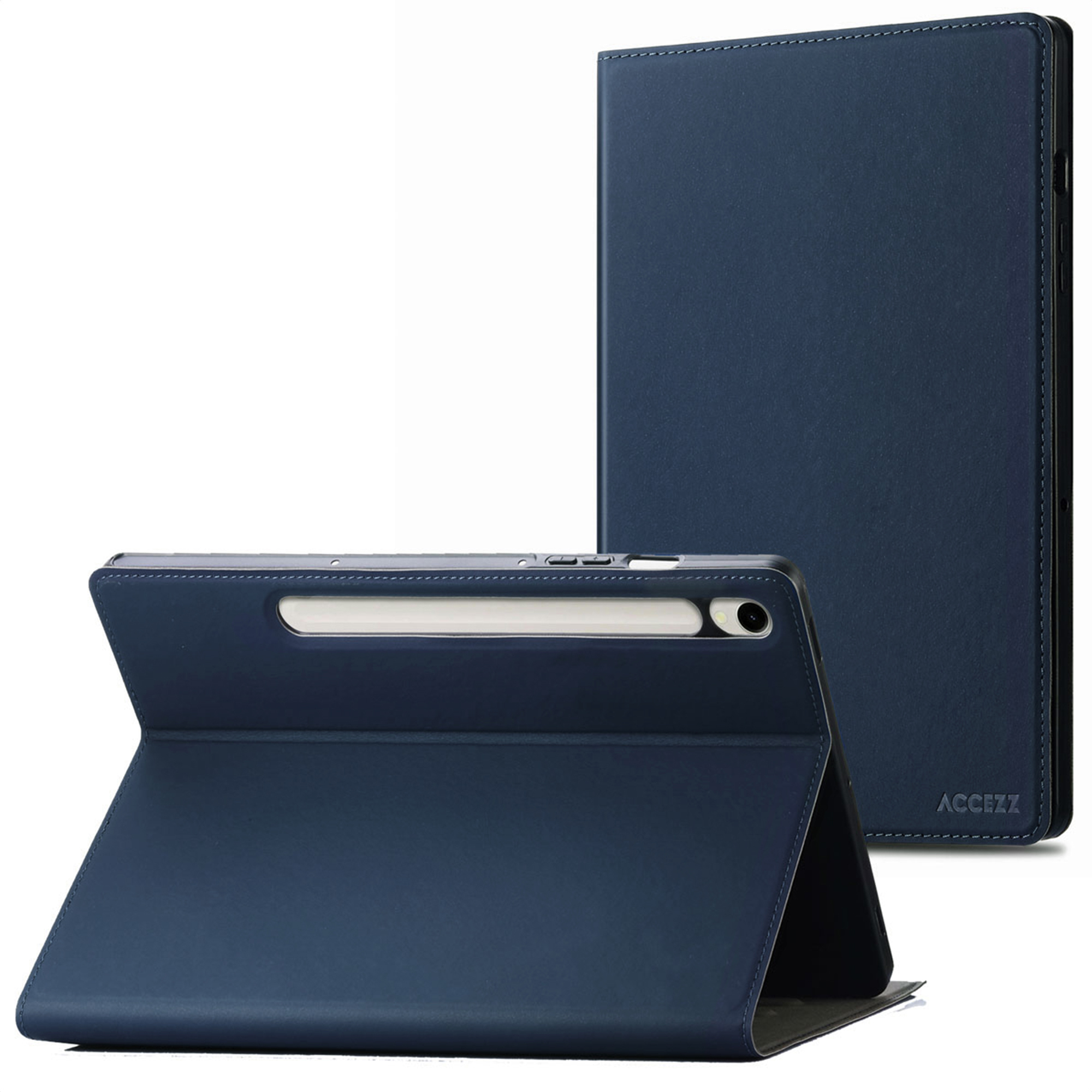 Accezz Coque tablette Classic Samsung Galaxy Tab S10 Ultra / Tab S9 Ultra - Bleu foncé