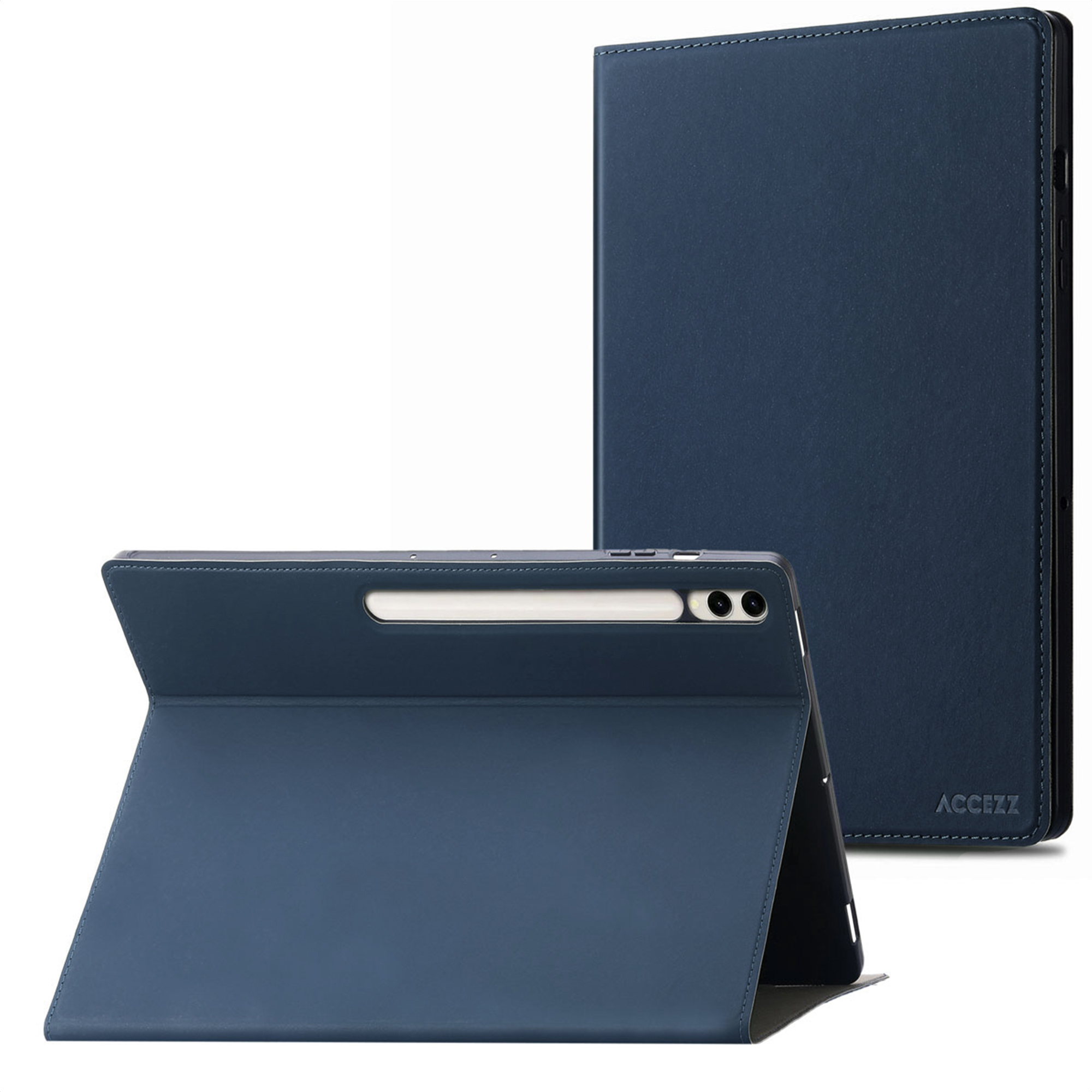Accezz Coque tablette Classic Samsung Galaxy Tab S10 Plus / Tab S9 FE Plus / Tab S9 Plus - Bleu foncé