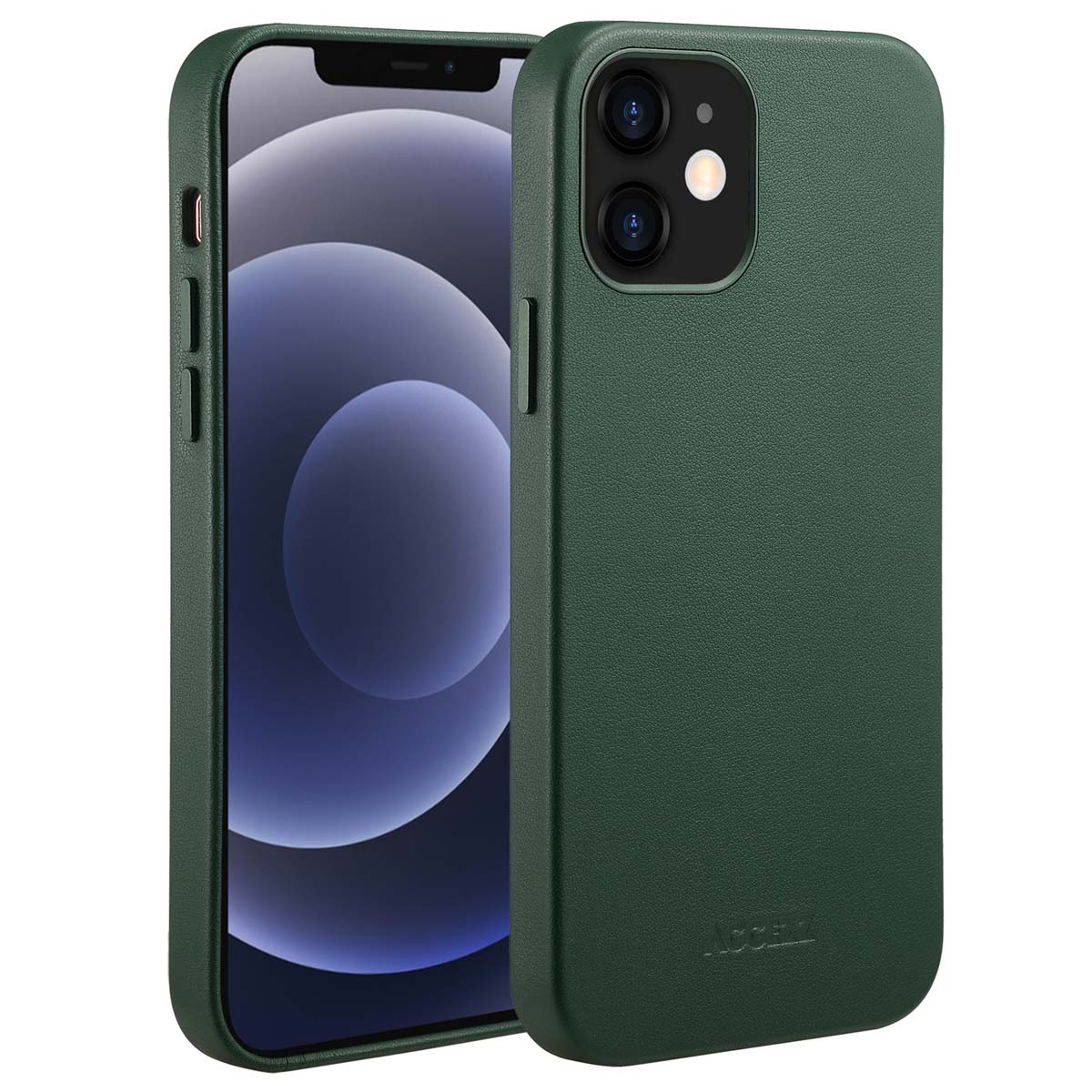 Accezz MagSafe Leather Backcover voor de Apple iPhone 12 (Pro) - Cedar Green