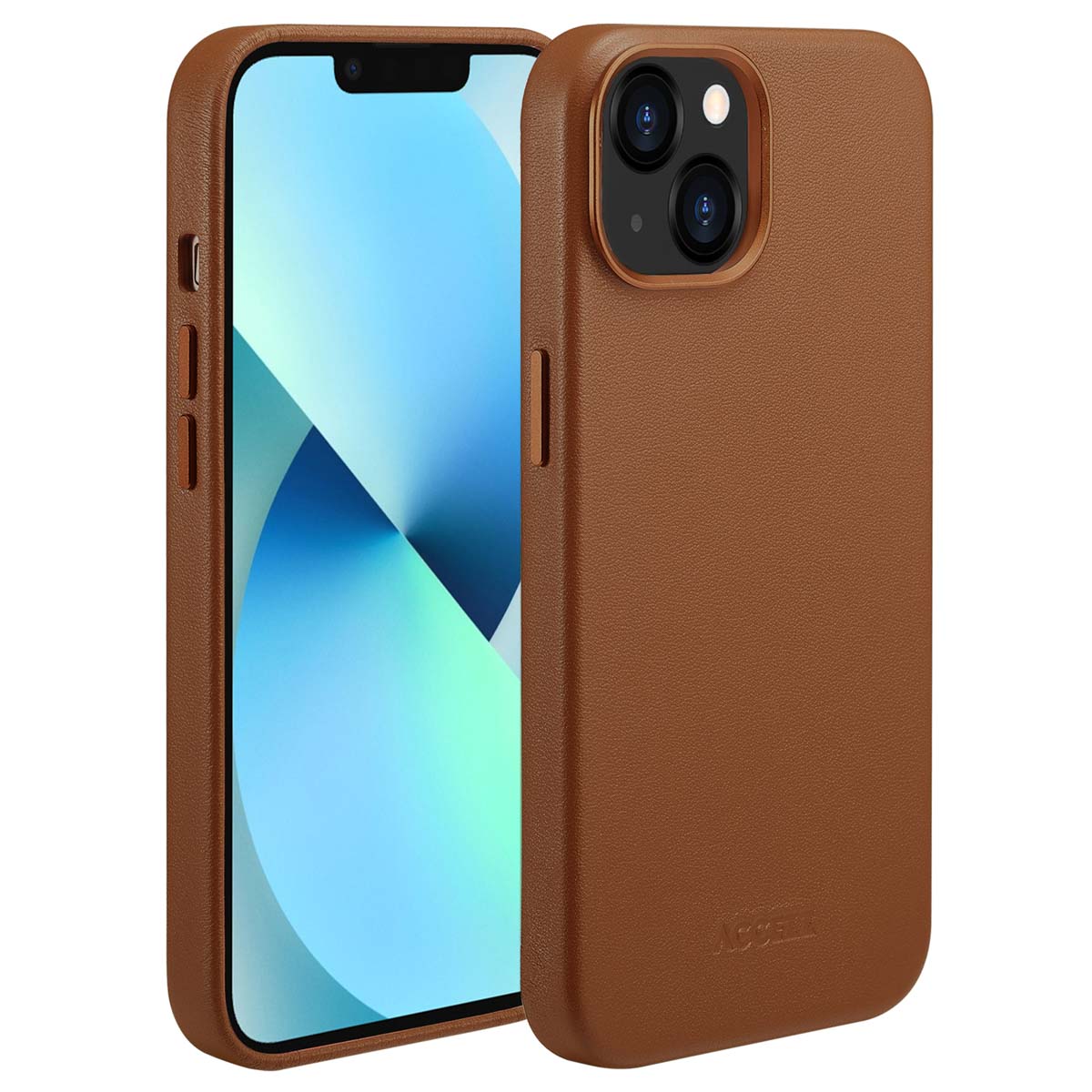 Accezz MagSafe Leather Backcover voor de Apple iPhone 13 - Sienna Brown