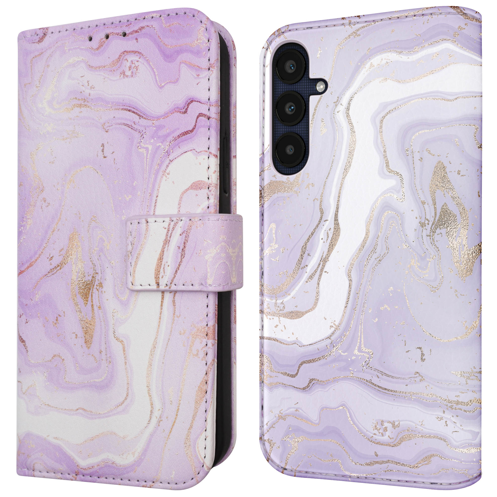 imoshion Design Bookcase voor de Samsung Galaxy A25 (5G) - Purple Marble