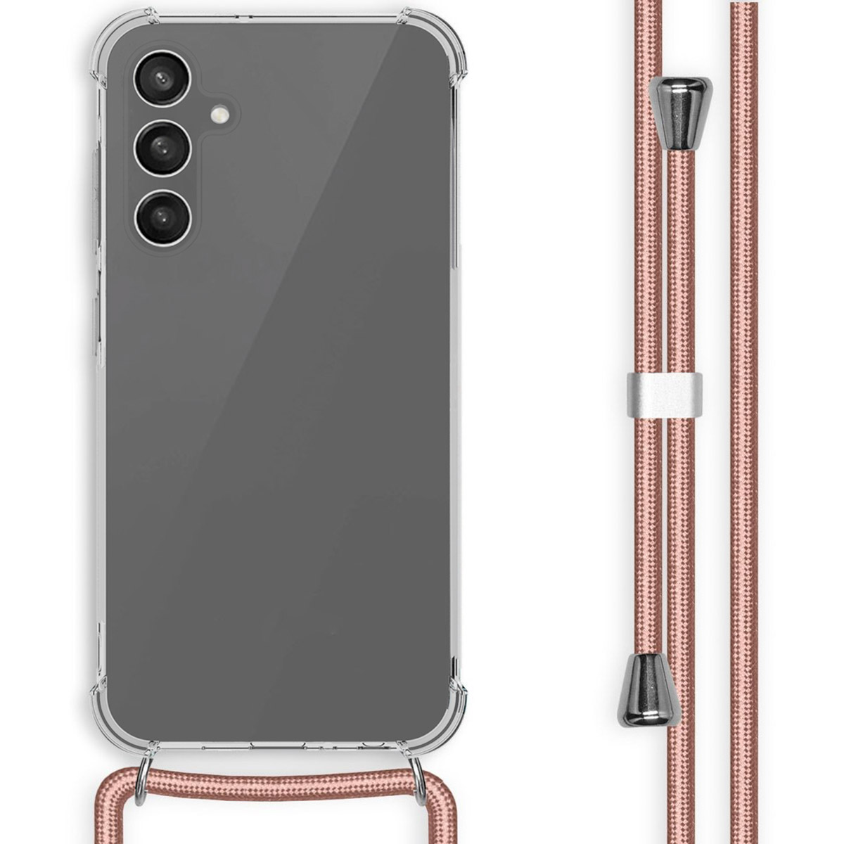 imoshion Coque arrière Transparente avec cordon Samsung Galaxy A25 (5G) - Rose Doré