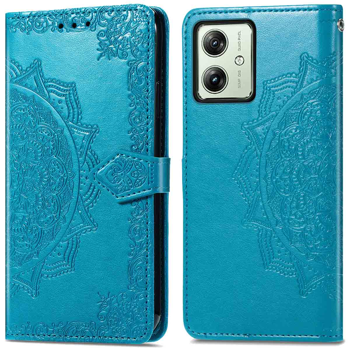 imoshion Mandala Bookcase voor de Motorola Moto G54 - Turquoise