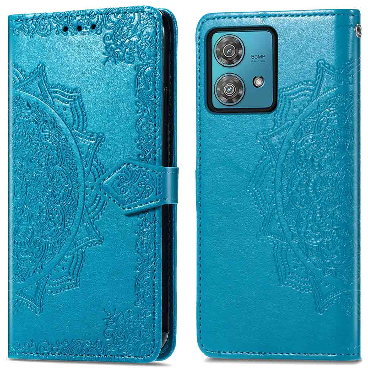 imoshion Mandala Bookcase voor de Motorola Edge 40 Neo - Turquoise