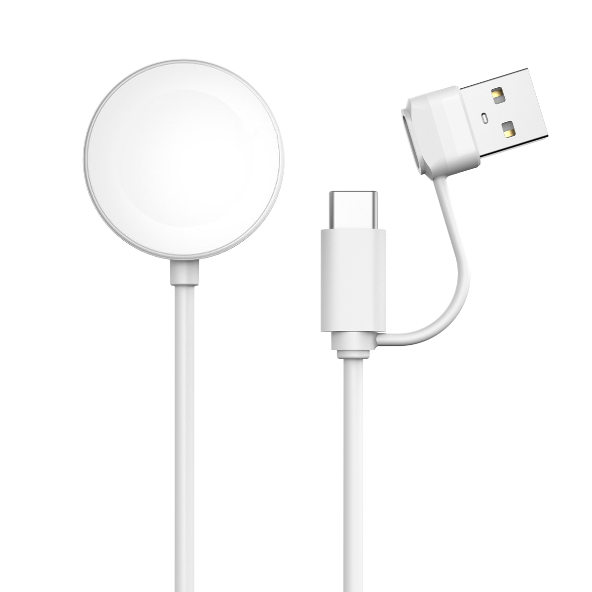 imoshion Oplaadkabel voor de Apple Watch USB-C en USB-A - 0,5 meter - Wit