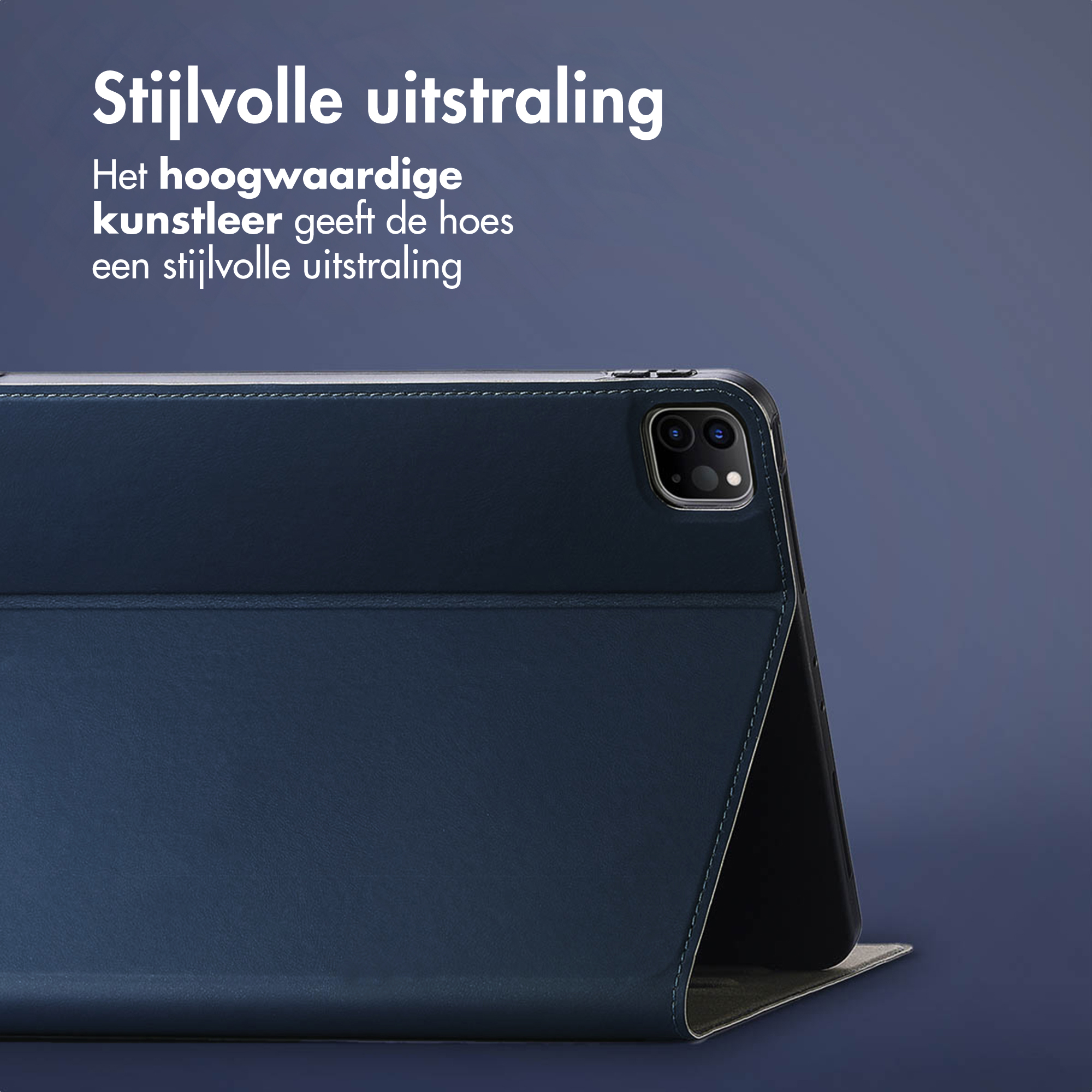 Accezz Classic Tablet Case voor de Apple iPad Pro 12.9 (2020/2021/2022) - Donkerblauw