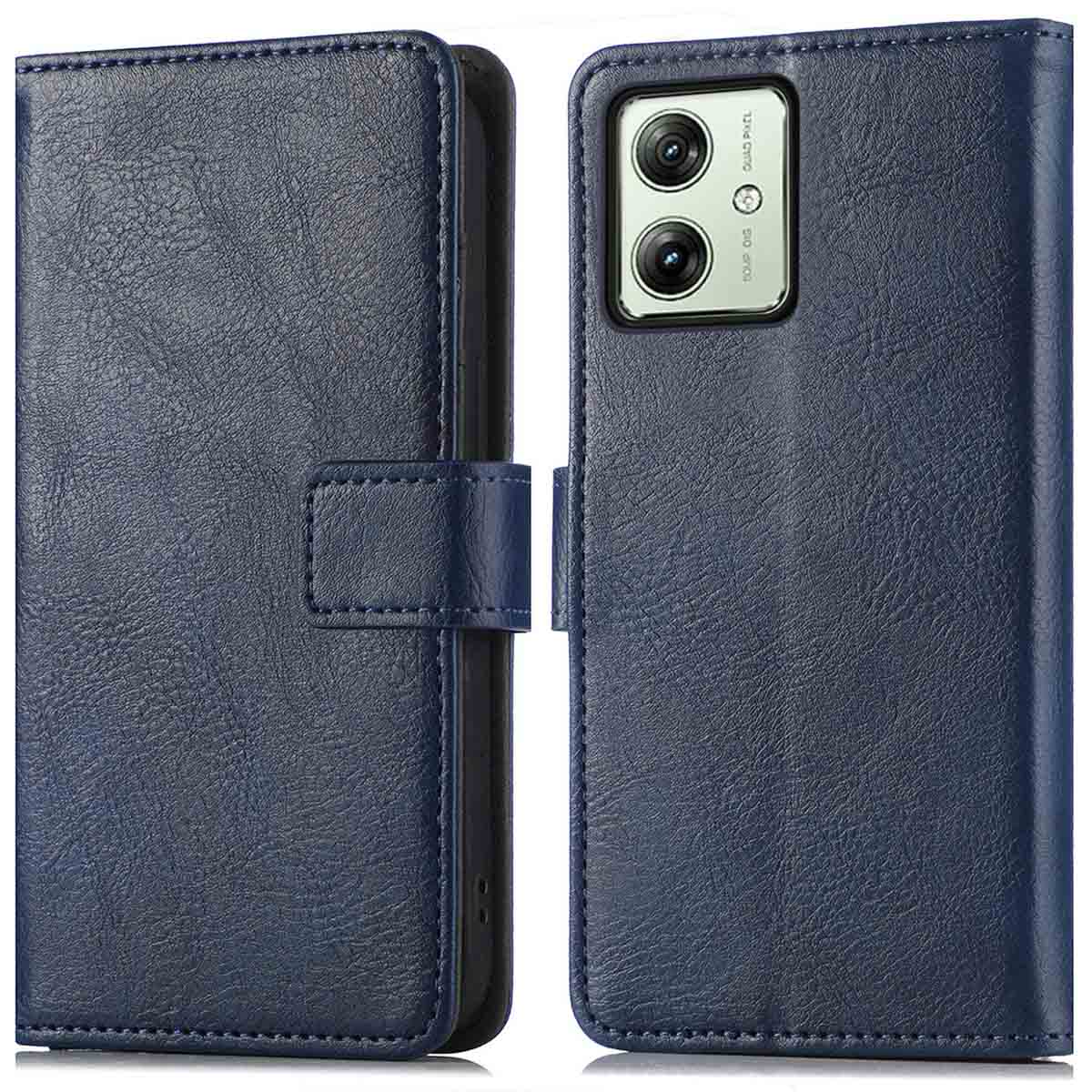 imoshion Luxe Bookcase voor de Motorola Moto G54 - Donkerblauw