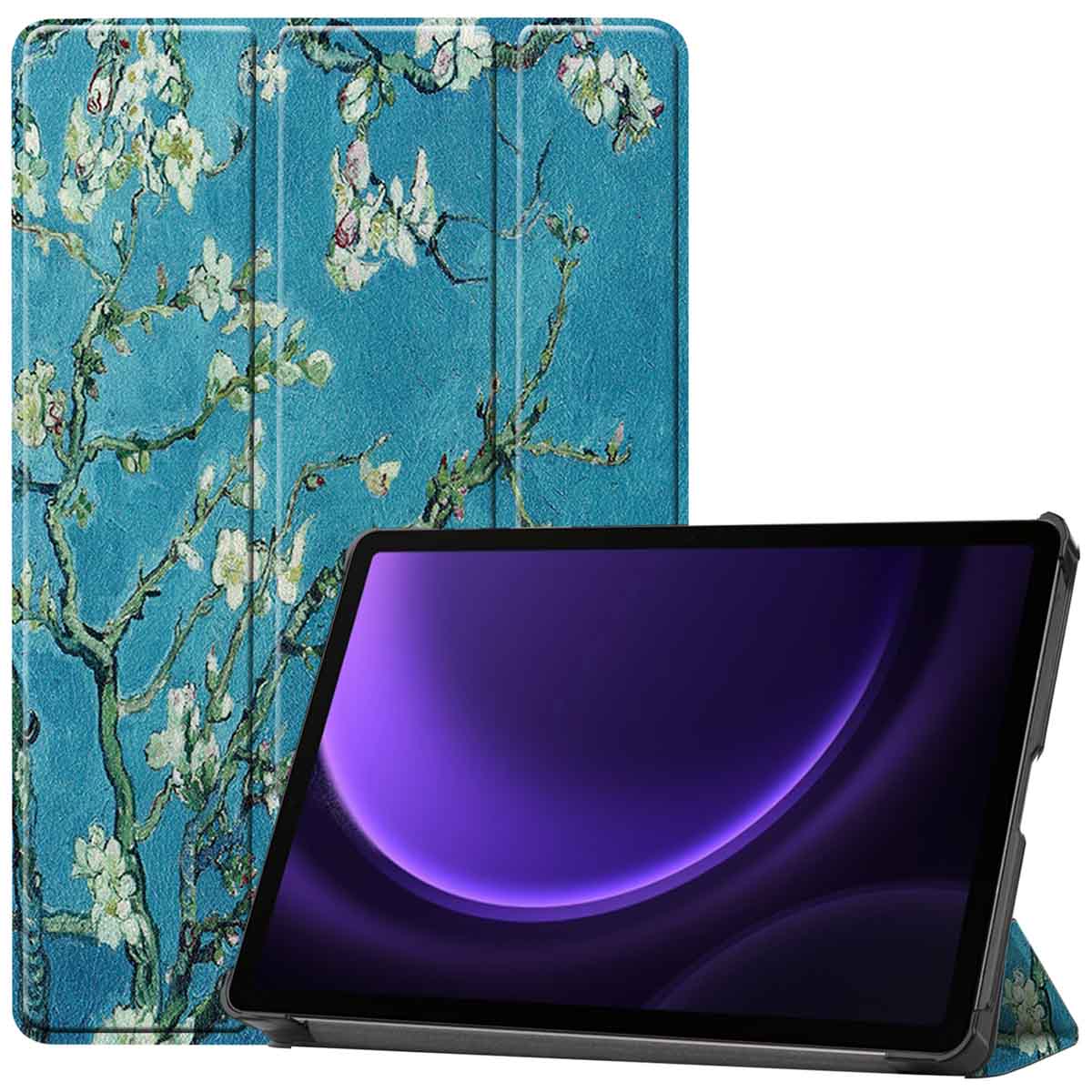 imoshion Design Trifold Bookcase voor de Samsung Galaxy Tab S9 11.0 inch / S10 Lite / S10 FE / S9 FE 10.9 inch - Green Plant