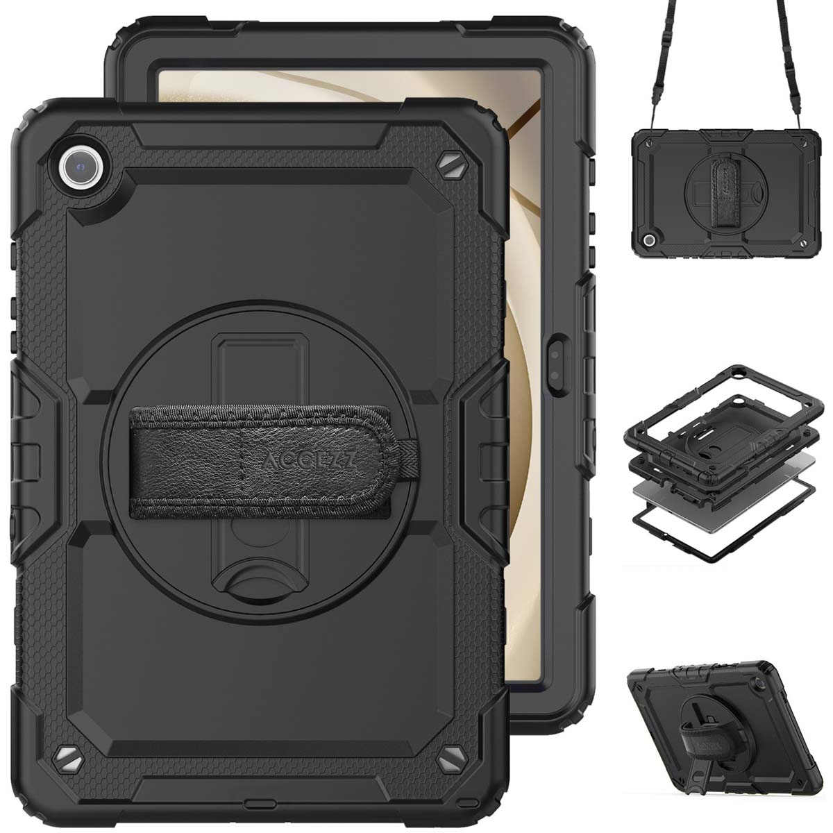 Accezz Coque arrière Defender XT Samsung Galaxy Tab A9 Plus - Noir