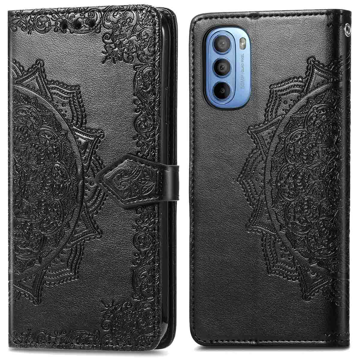 imoshion Mandala Bookcase voor de Motorola Moto G14 - Zwart