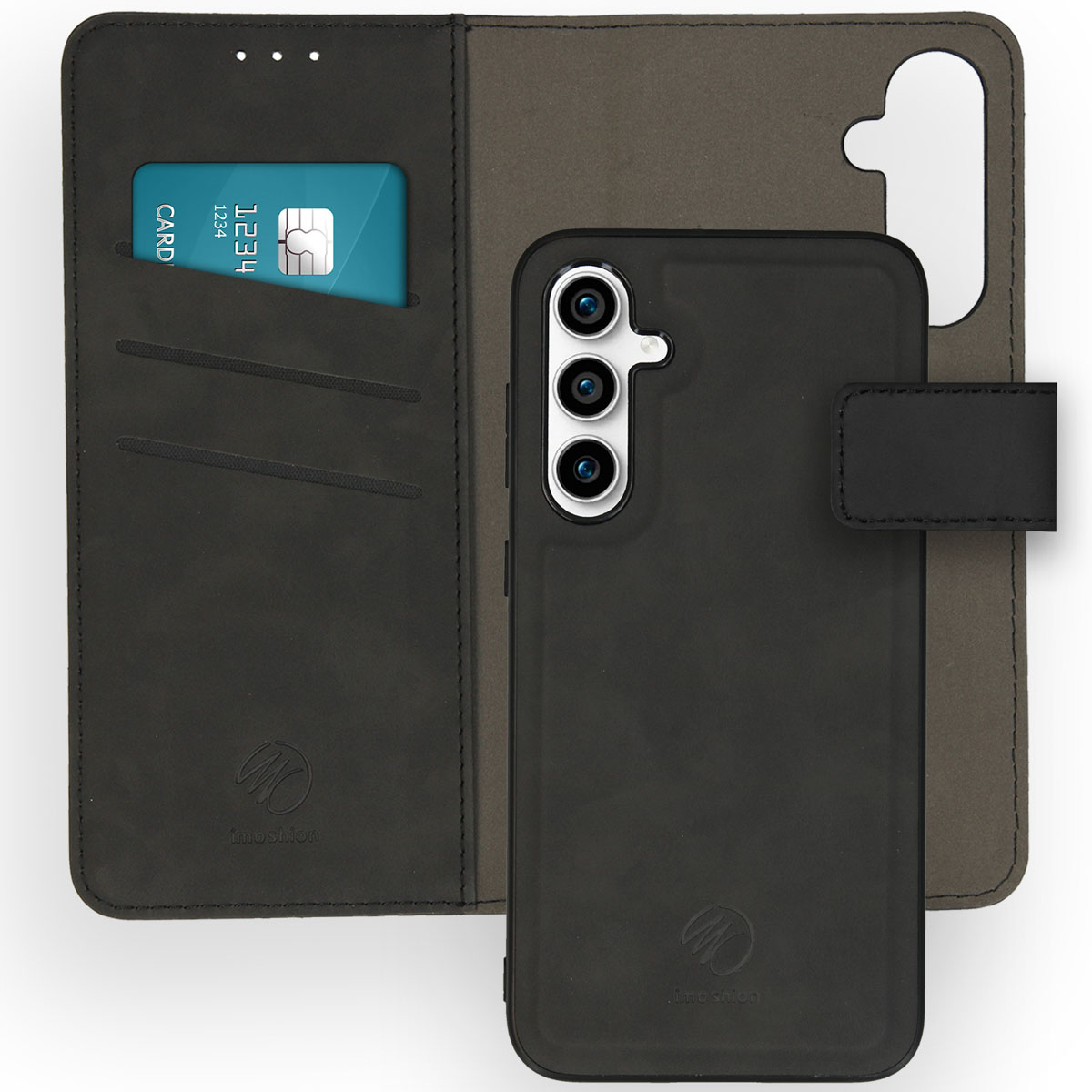 imoshion Etui de télephone luxe 2-en-1 amovible Samsung Galaxy S23 FE - Noir