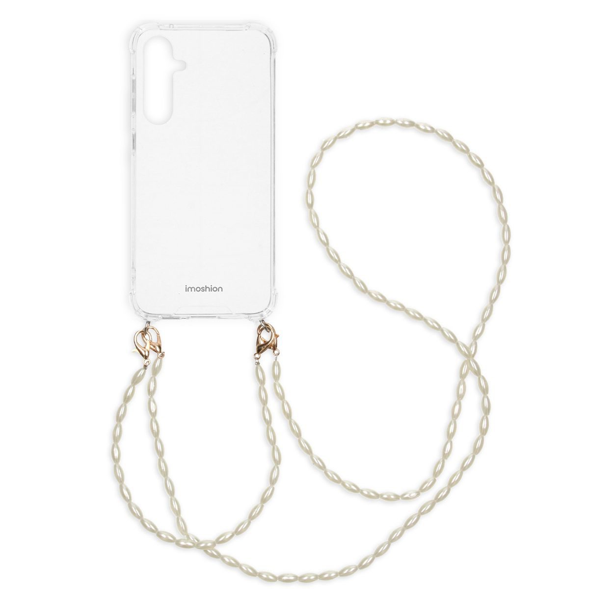 imoshion Coque avec dragonne + bracelet - Perles Samsung Galaxy S23 FE - Transparent
