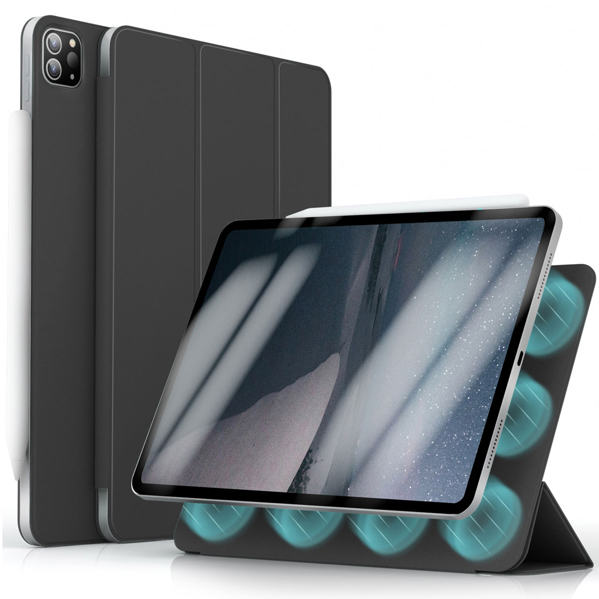 imoshion Magnetic Bookcase voor de Apple iPad Pro 12.9 (2020/2021/2022) - Zwart
