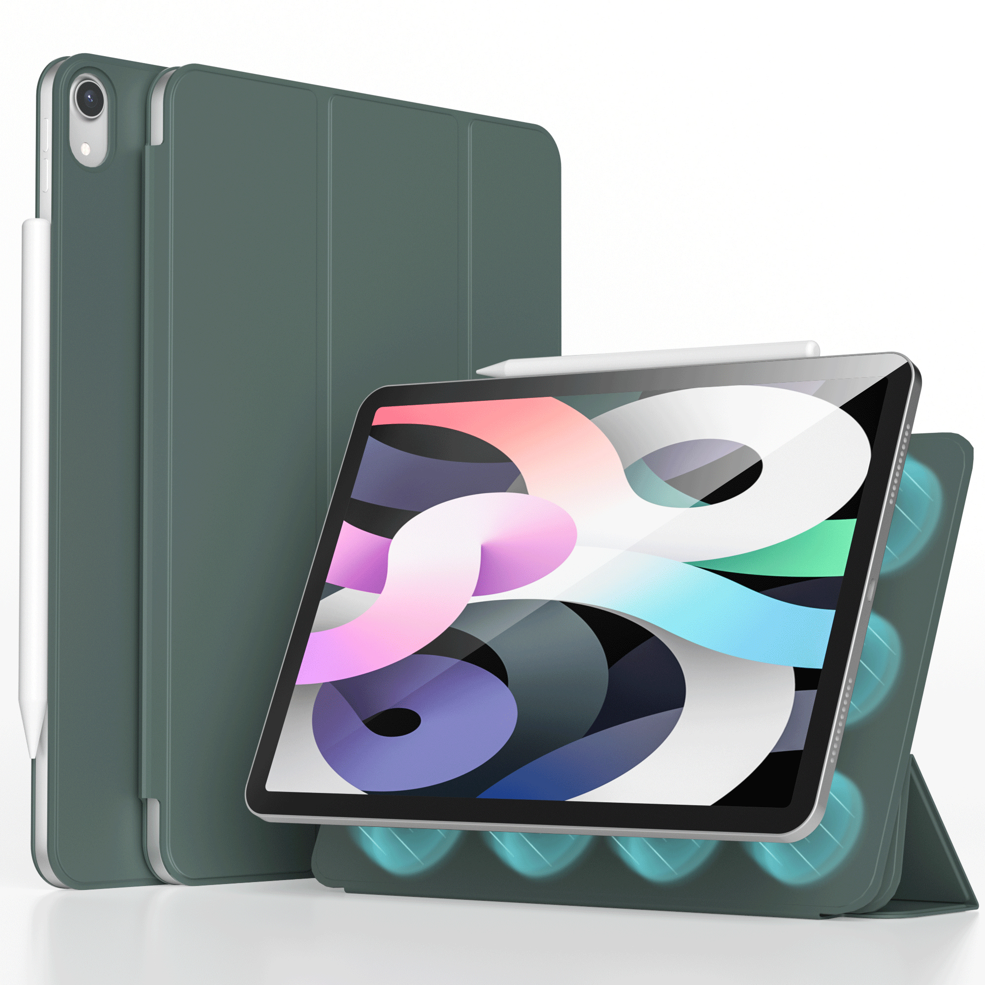 imoshion Magnetic Bookcase voor de Apple iPad Air 11 inch (2026) M4 / (2025) M3 / (2024) M2 / Air 5 (2022) / Air 4 (2020) - Donkergroen