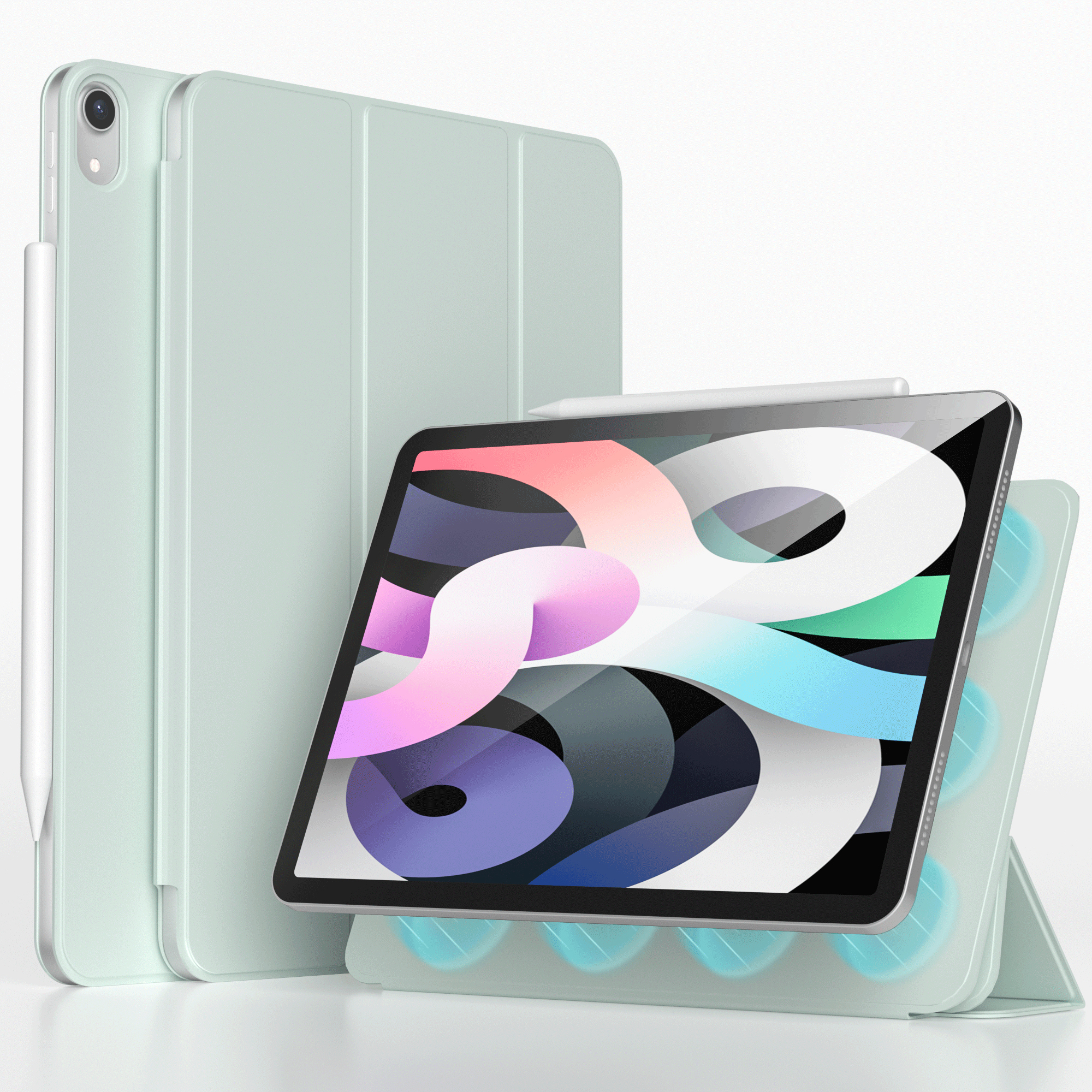 imoshion Magnetic Bookcase voor de Apple iPad Air 11 inch (2026) M4 / (2025) M3 / (2024) M2 / Air 5 (2022) / Air 4 (2020) - Lichtgroen