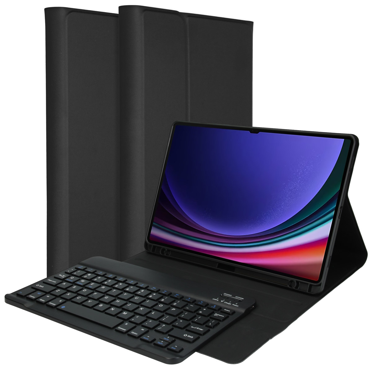 Accezz Bluetooth Keyboard Bookcase voor de Samsung Galaxy Tab S9 11.0 inch - QWERTY / NL - Zwart