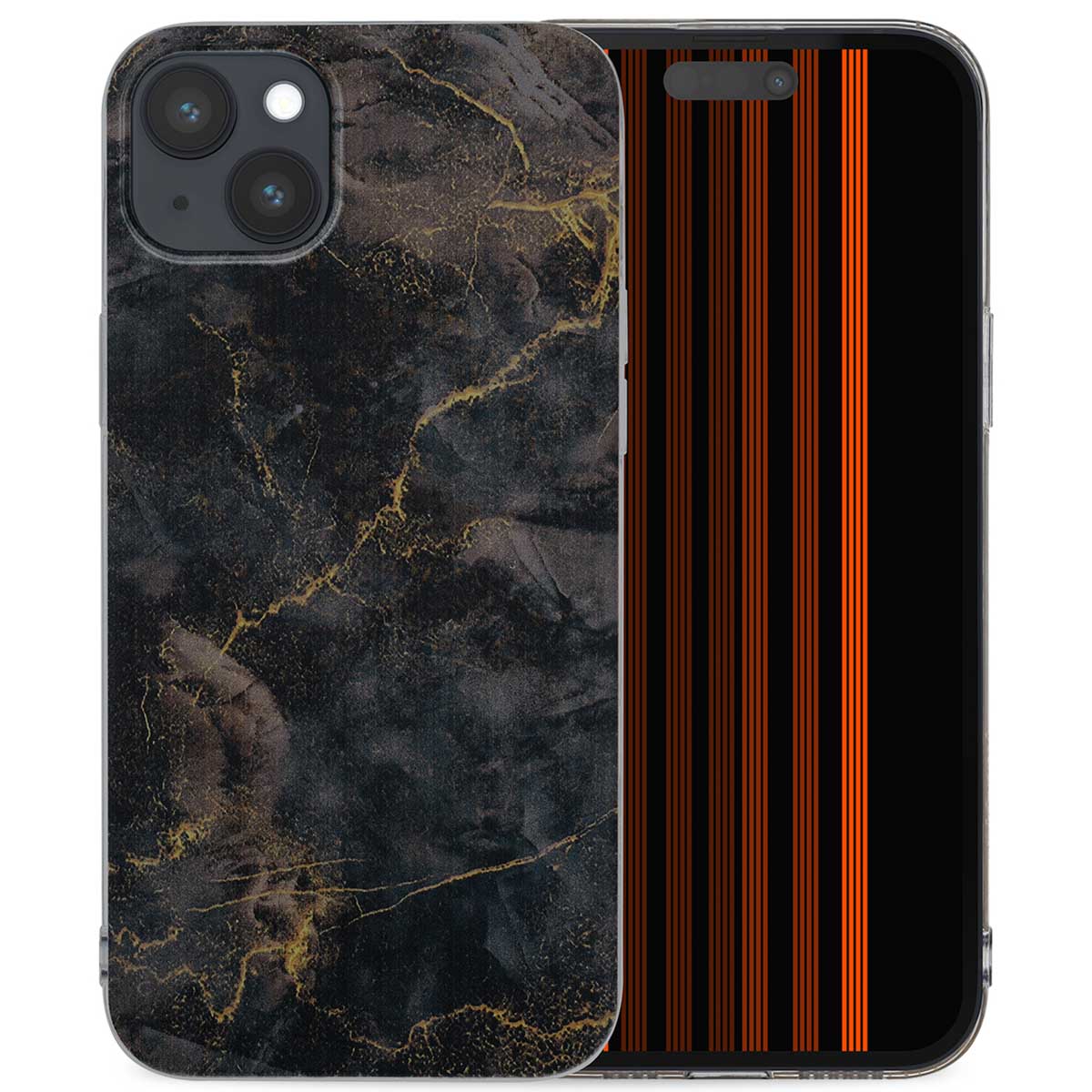 imoshion Coque Design Apple iPhone 15 Plus - Black Marble Transparent