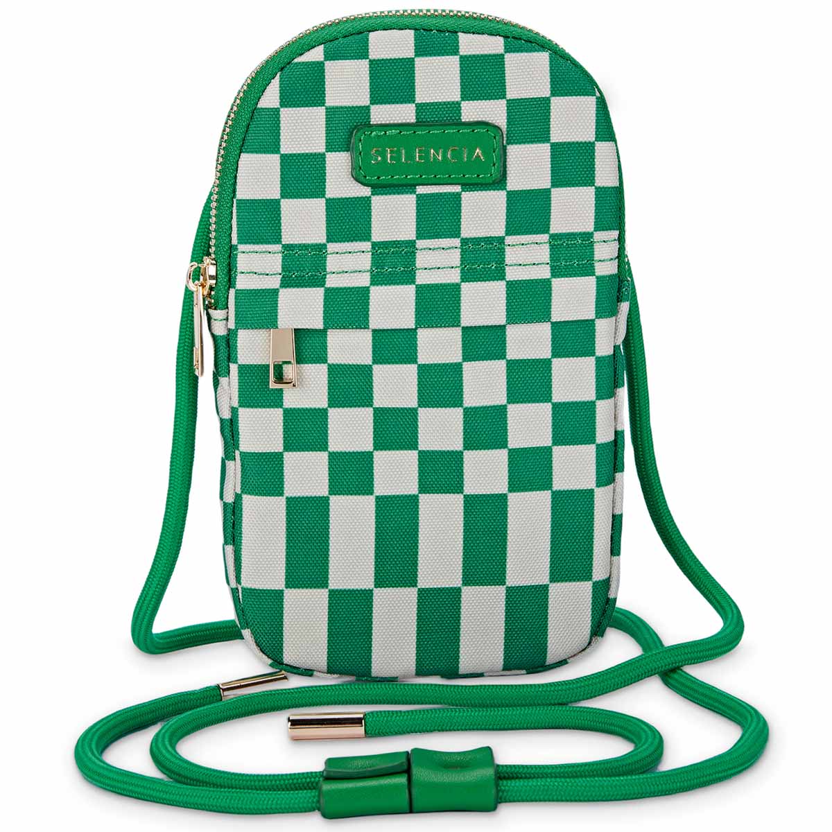 Selencia Telefoontasje - Checker Green