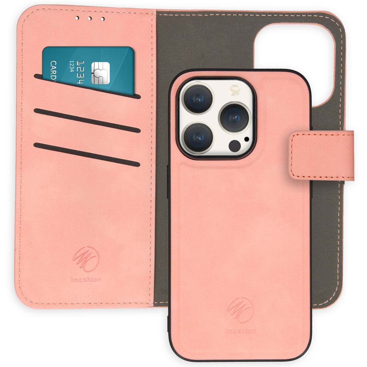 imoshion Etui de télephone luxe 2-en-1 amovible Apple iPhone 15 Pro - Rose