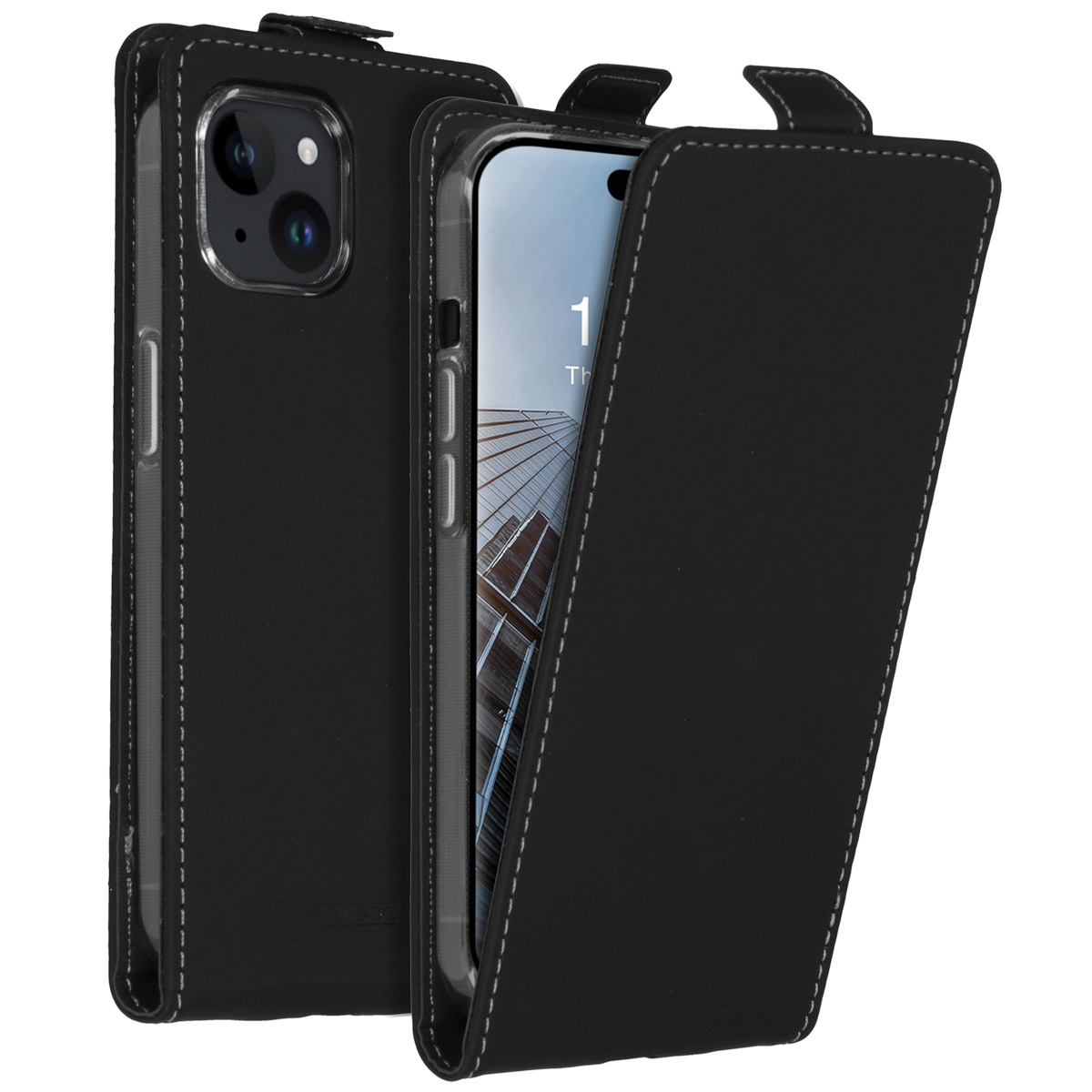 Accezz Flipcase voor de Apple iPhone 15 - Zwart