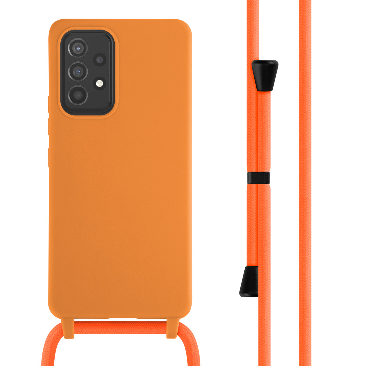 imoshion Siliconen hoesje met koord voor de Samsung Galaxy A53 - Oranje