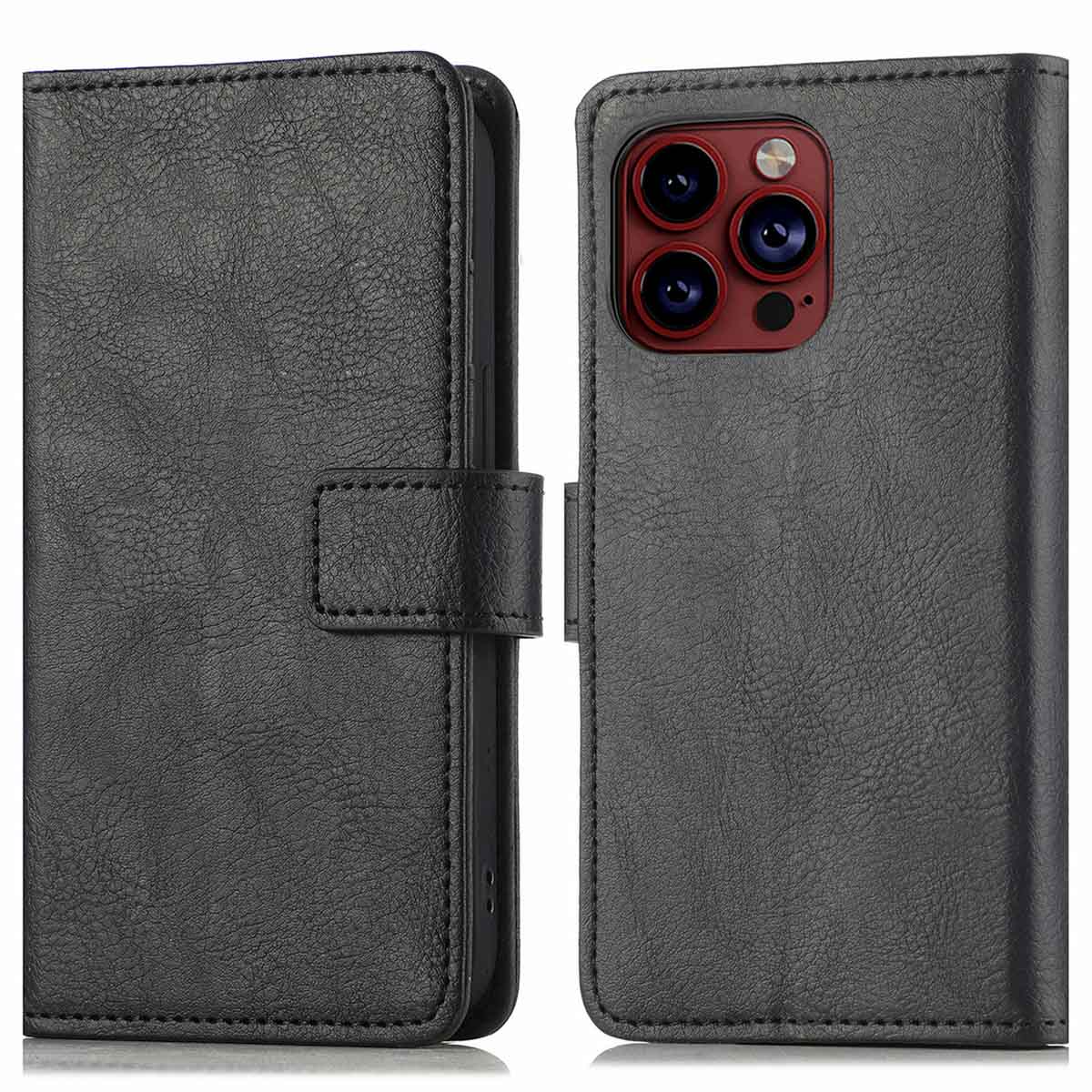 imoshion Luxe Bookcase voor de Apple iPhone 15 Pro Max - Zwart