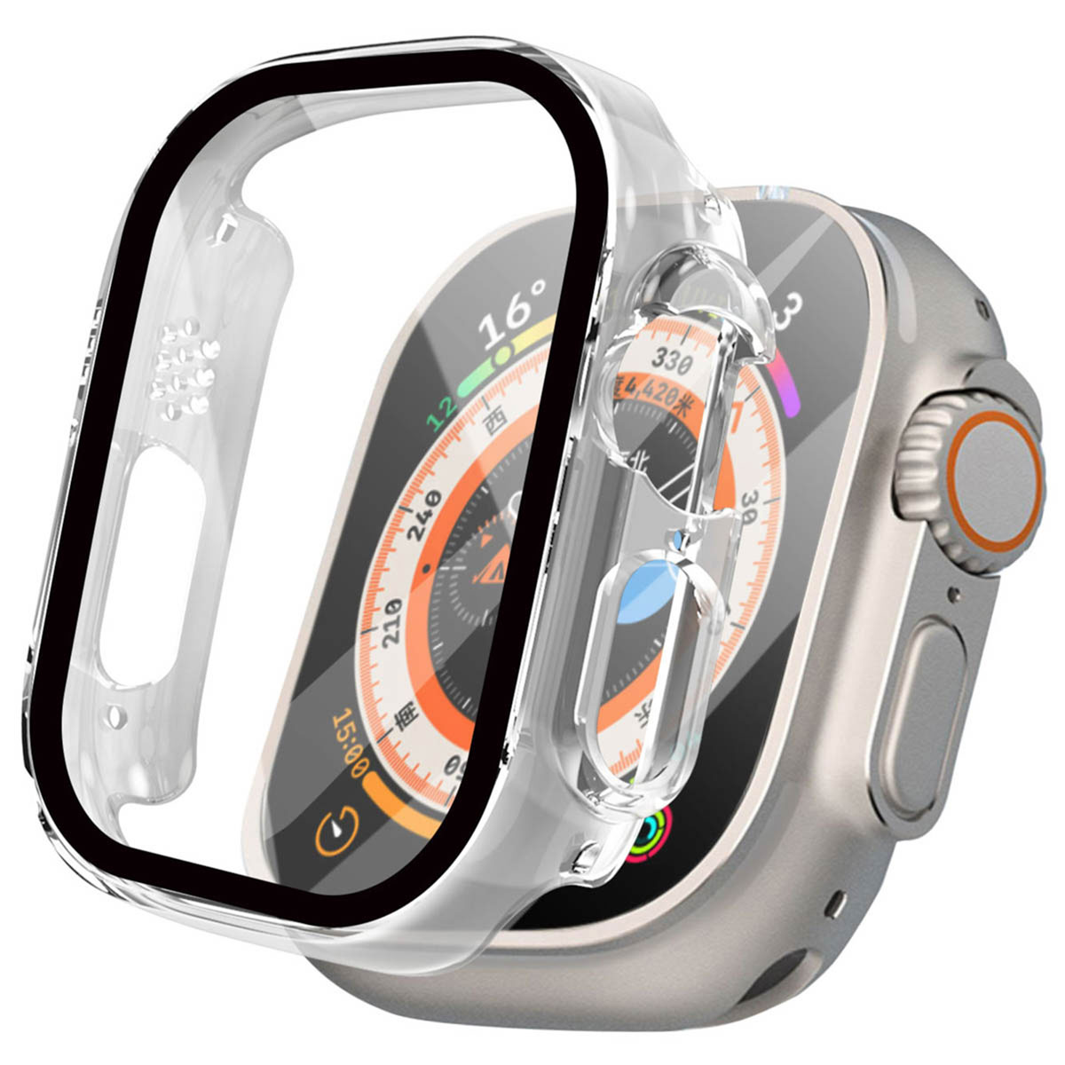 imoshion Full Cover Hardcase voor de Apple Watch Ultra / Ultra 2 / Ultra 3 - 49 mm - Transparant