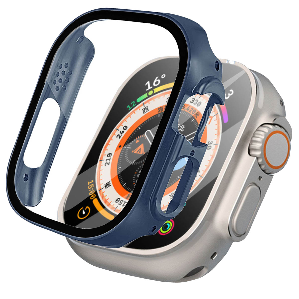 imoshion Full Cover Hardcase voor de Apple Watch Ultra / Ultra 2 / Ultra 3 - 49 mm - Donkerblauw