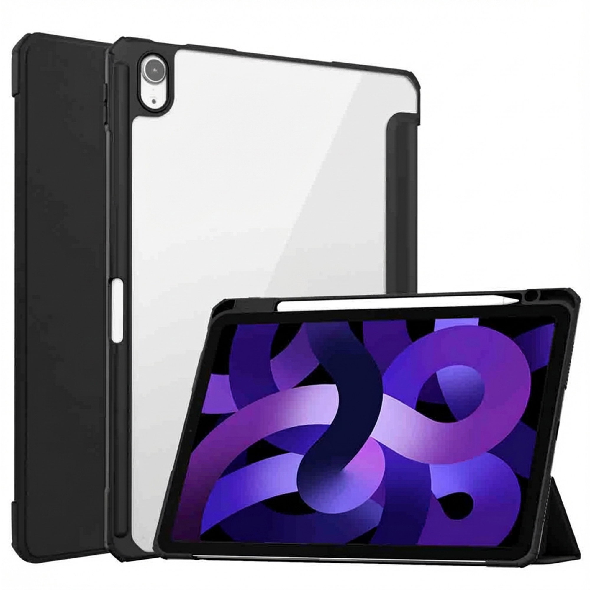 imoshion Coque tablette rigide Trifold Apple iPad Air 11 pouces (2026) M4 / (2025) M3 / (2024) M2 / Air 5 (2022) / Air 4 (2020) - Noir