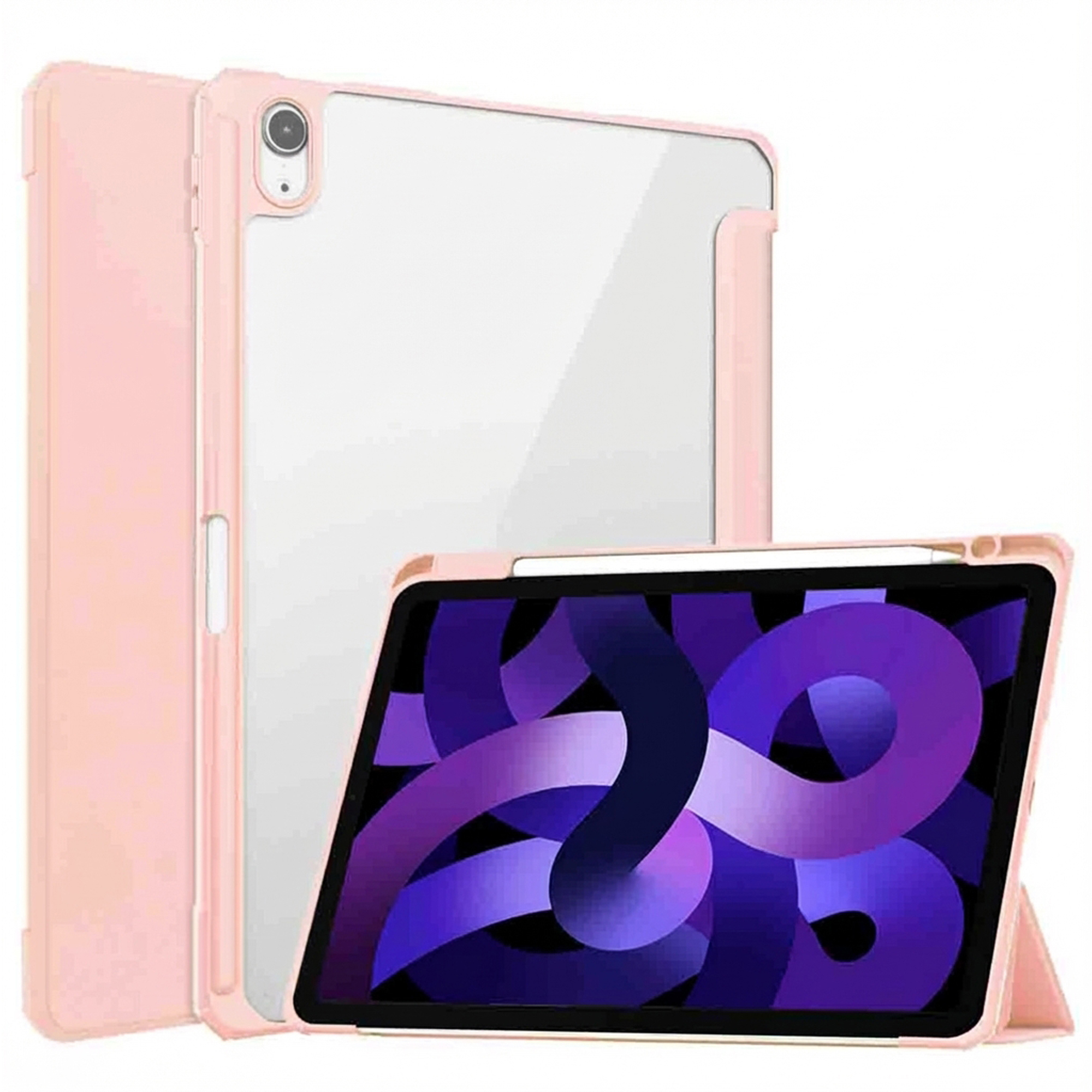 imoshion Coque tablette rigide Trifold Apple iPad Air 11 pouces (2026) M4 / (2025) M3 / (2024) M2 / Air 5 (2022) / Air 4 (2020) - Rose