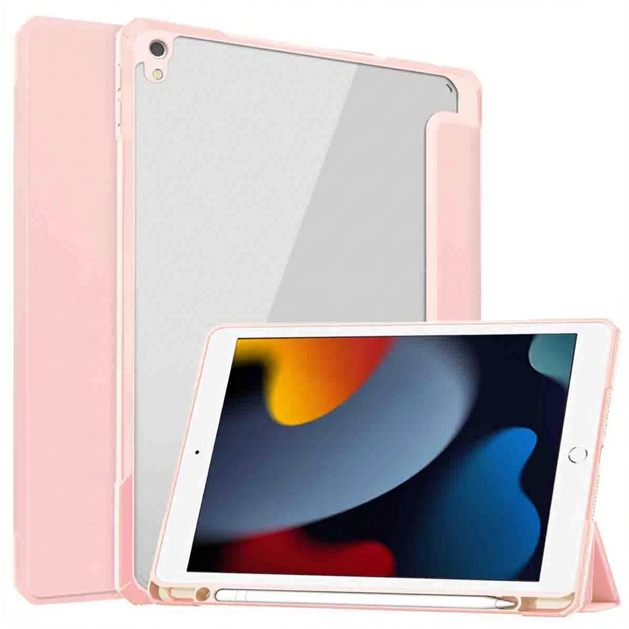 imoshion Trifold Hardcase Bookcase voor de Apple iPad 9 (2021) 10.2 inch / iPad 8 (2020) 10.2 inch / iPad 7 (2019) 10.2 inch - Roze
