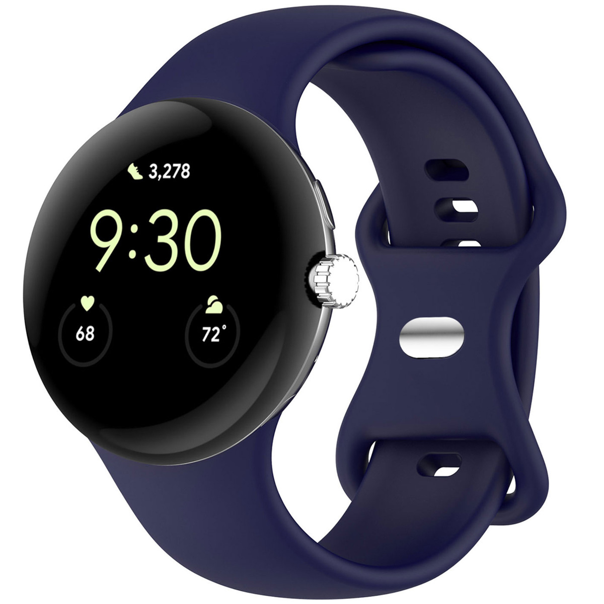 imoshion Bracelet en silicone⁺ Google Pixel Watch / Watch 2 / Watch 3 / Watch 4 (41 mm) - Taille L - Bleu foncé