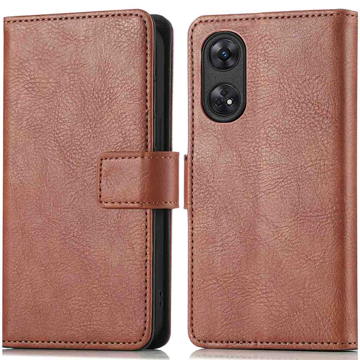imoshion Luxe Bookcase voor de Oppo Reno 8 T (4G) - Bruin