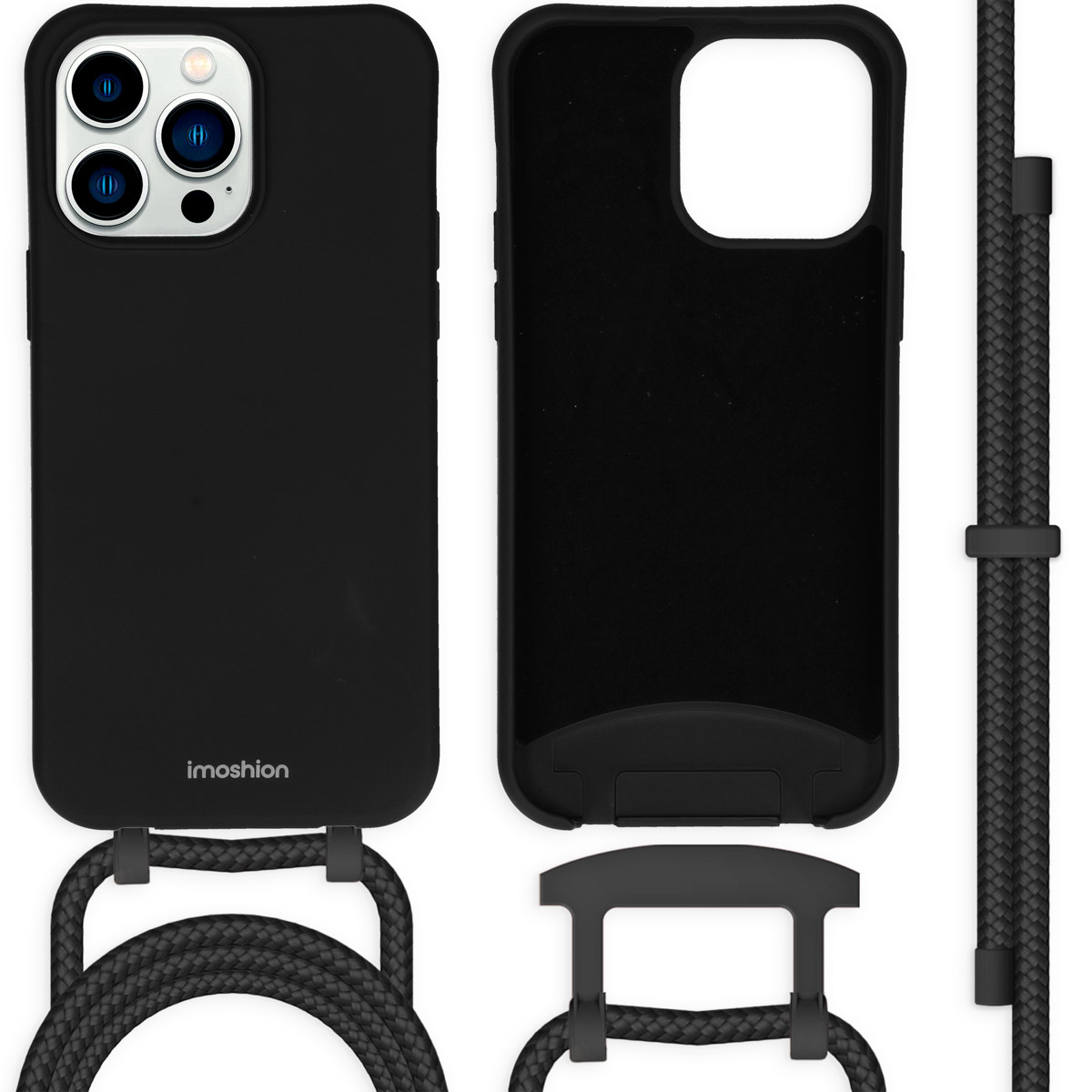 imoshion Coque de couleur avec cordon amovible Apple iPhone 14 Pro Max - Noir