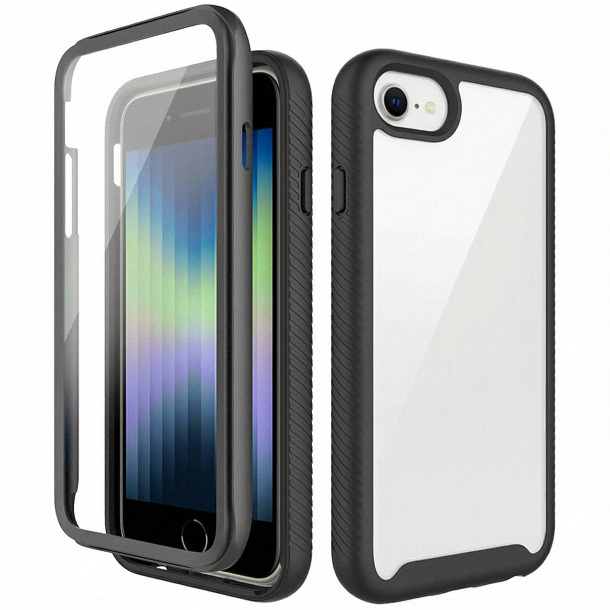 imoshion 360° Full Protective Case voor de Apple iPhone SE (2022 / 2020) / 8 / 7 / 6(s) - Zwart