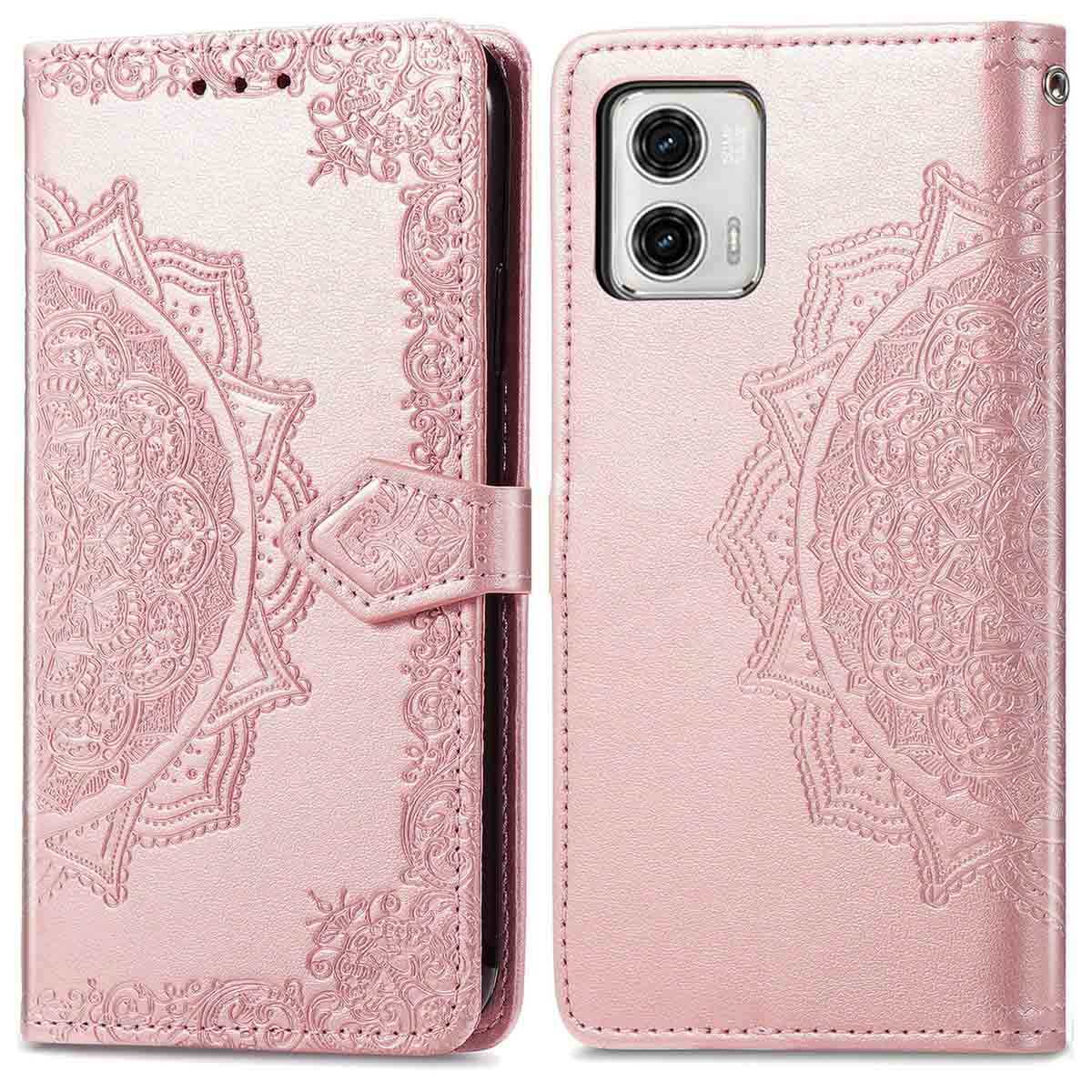 imoshion Mandala Bookcase voor de Motorola Moto G73 - Rosé Goud