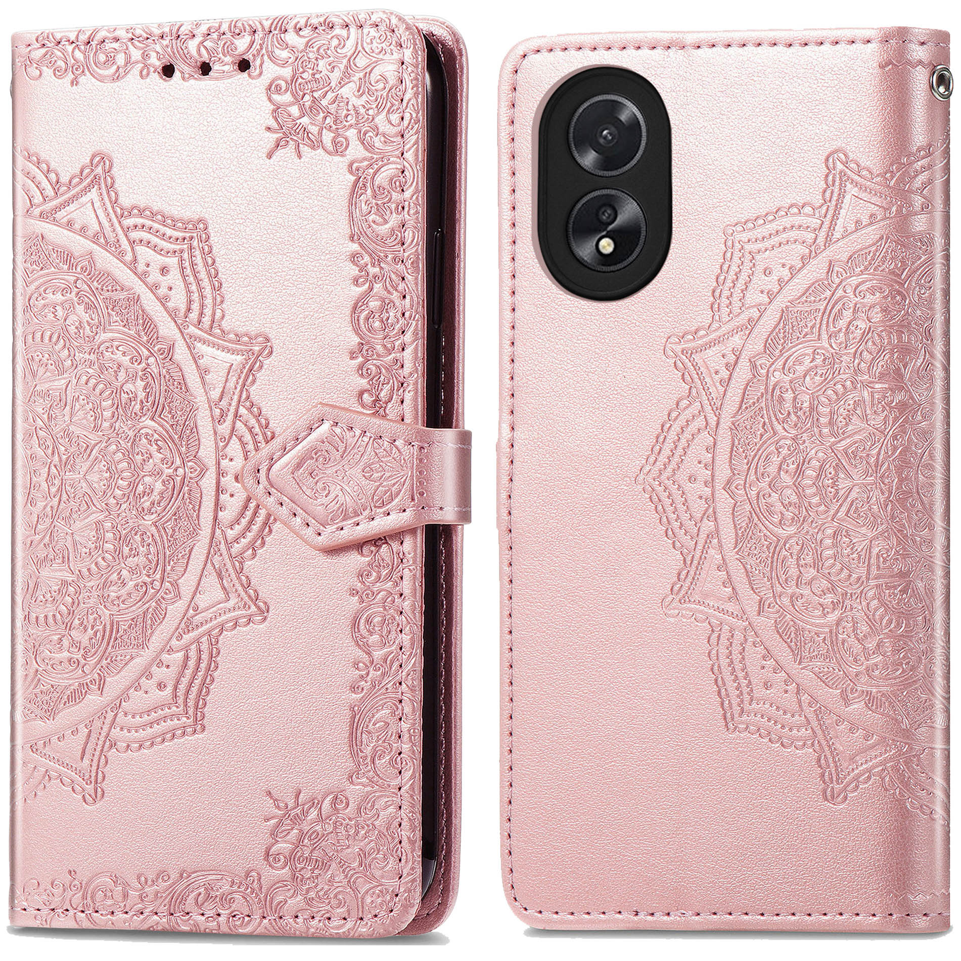imoshion Mandala Bookcase voor de Oppo A18 / Oppo A38 - Rosé Goud