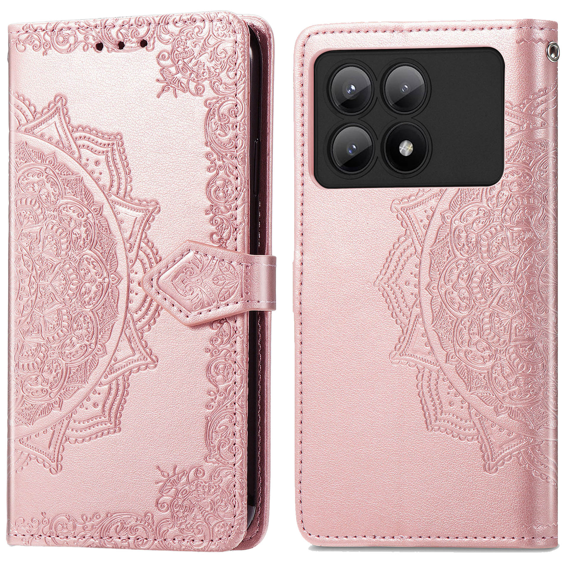 imoshion Mandala Bookcase voor de Xiaomi Poco X6 Pro - Rosé Goud