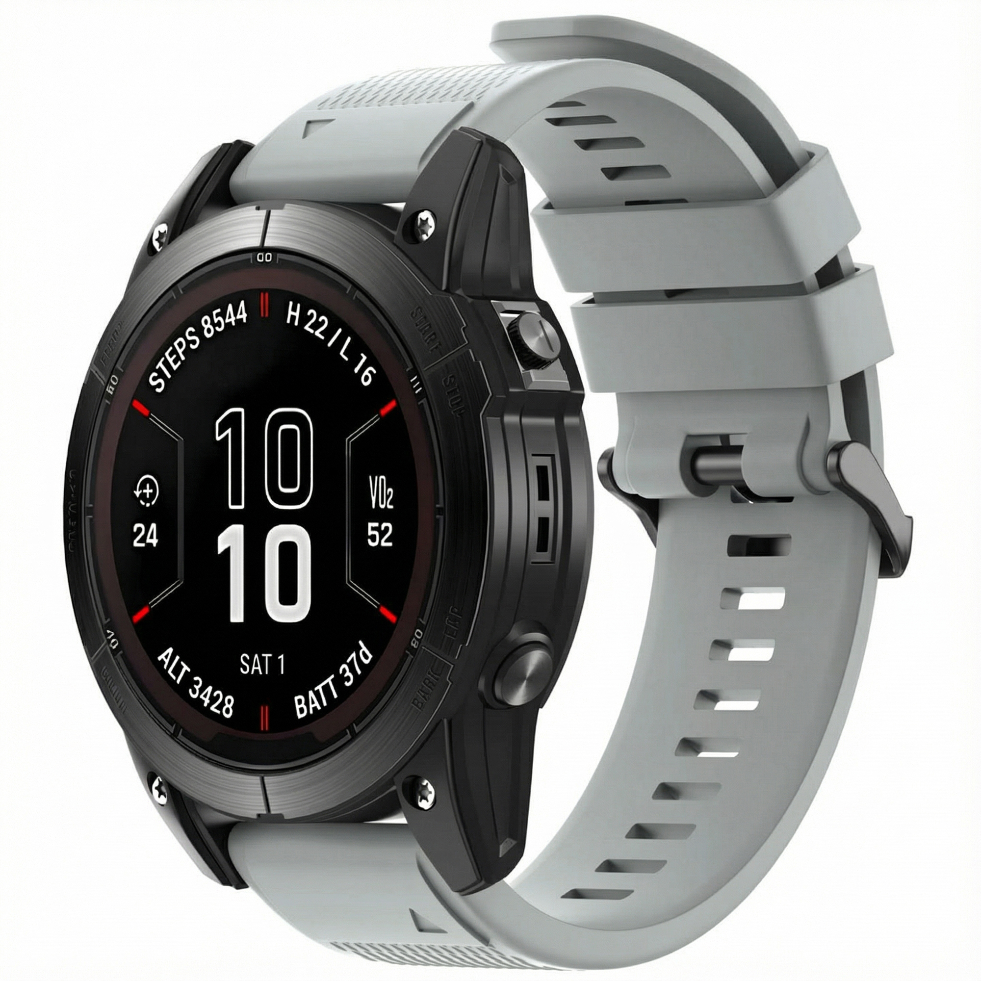 imoshion Siliconen bandje - Geschikt voor Garmin 26 mm aansluiting - Grijs