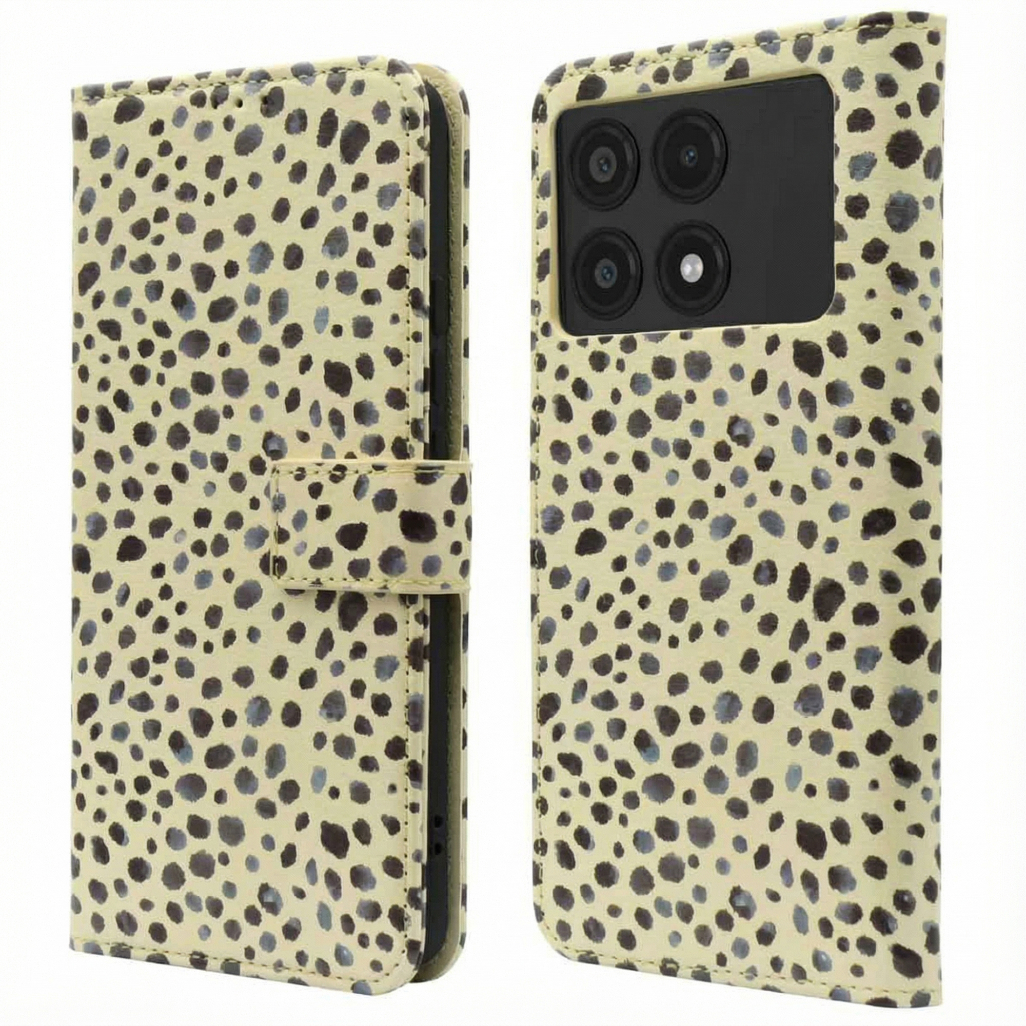 imoshion Design Bookcase voor de Xiaomi Poco X6 Pro - Black And White Dots